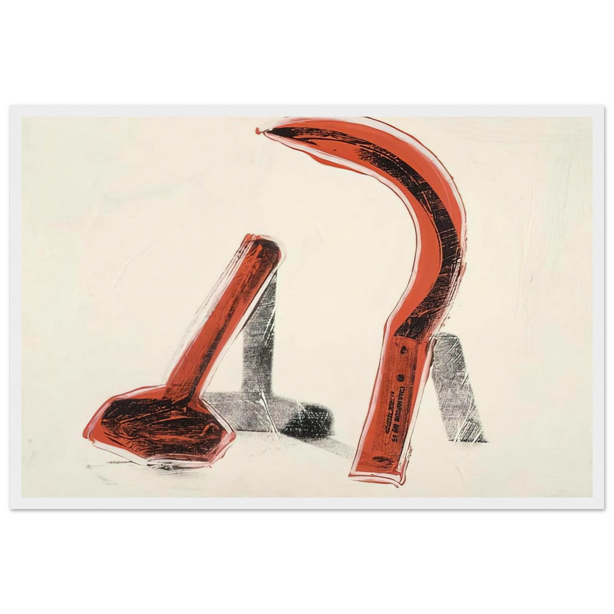 Hammer and Sickle Framed Poster | Andy Warhol Framed Prints Wall Art | Andy Warhol Prints