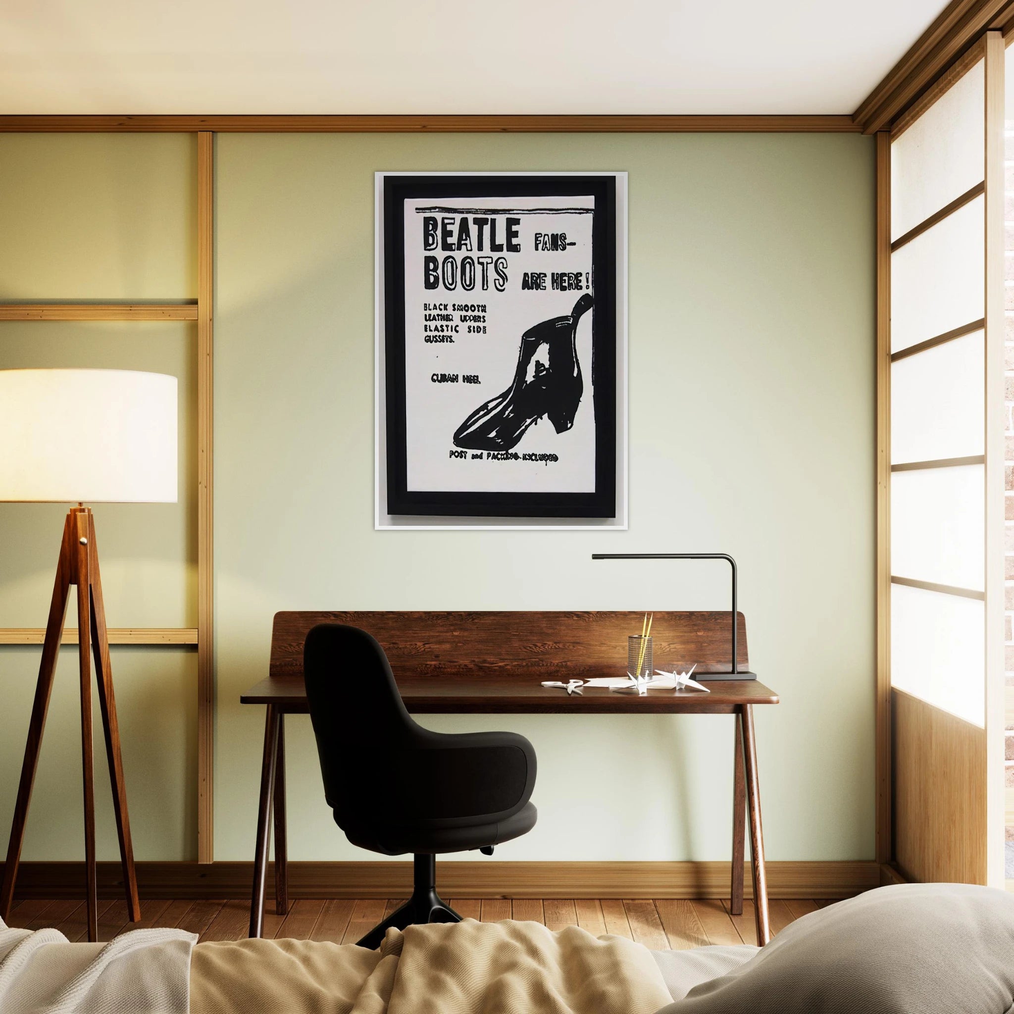 Beatle Boots Framed Poster | Andy Warhol Framed Prints Wall Art | Andy Warhol Prints