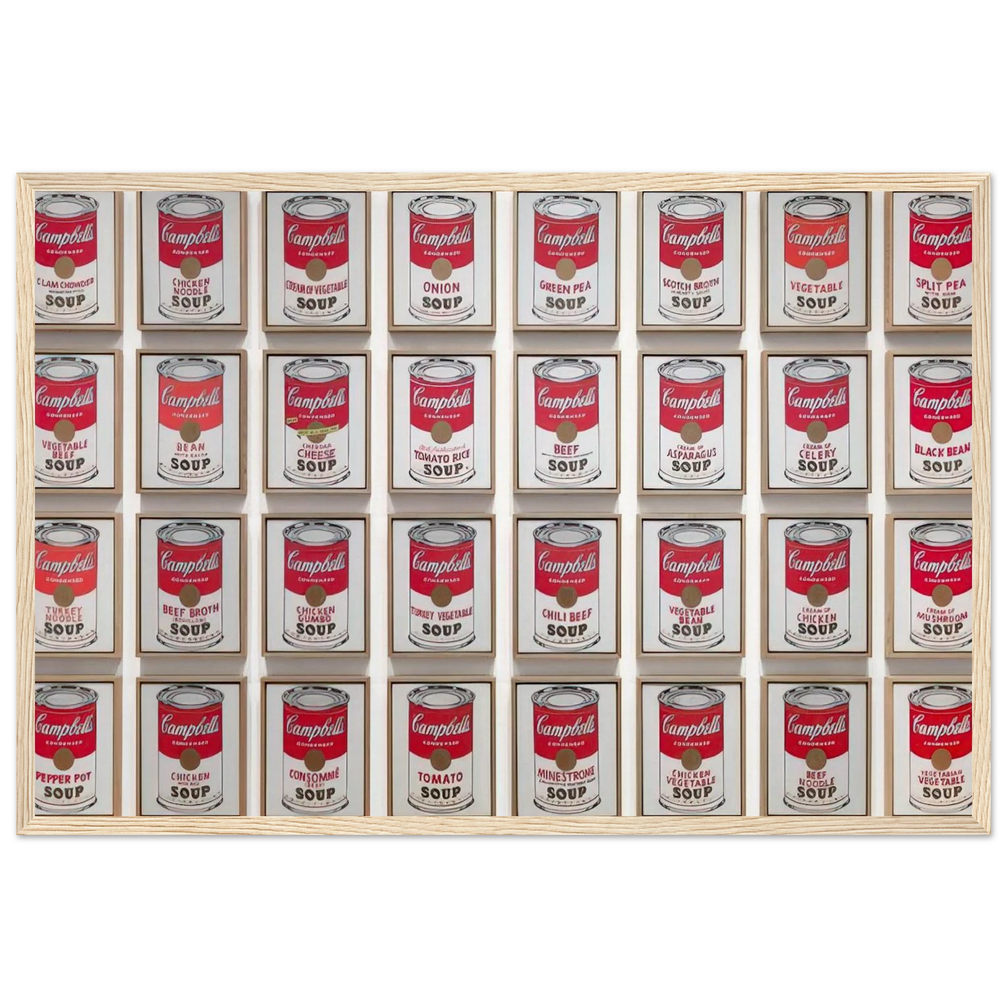 Campbell's Soup Cans Framed Poster | Andy Warhol Framed Prints Wall Art | Andy Warhol Prints