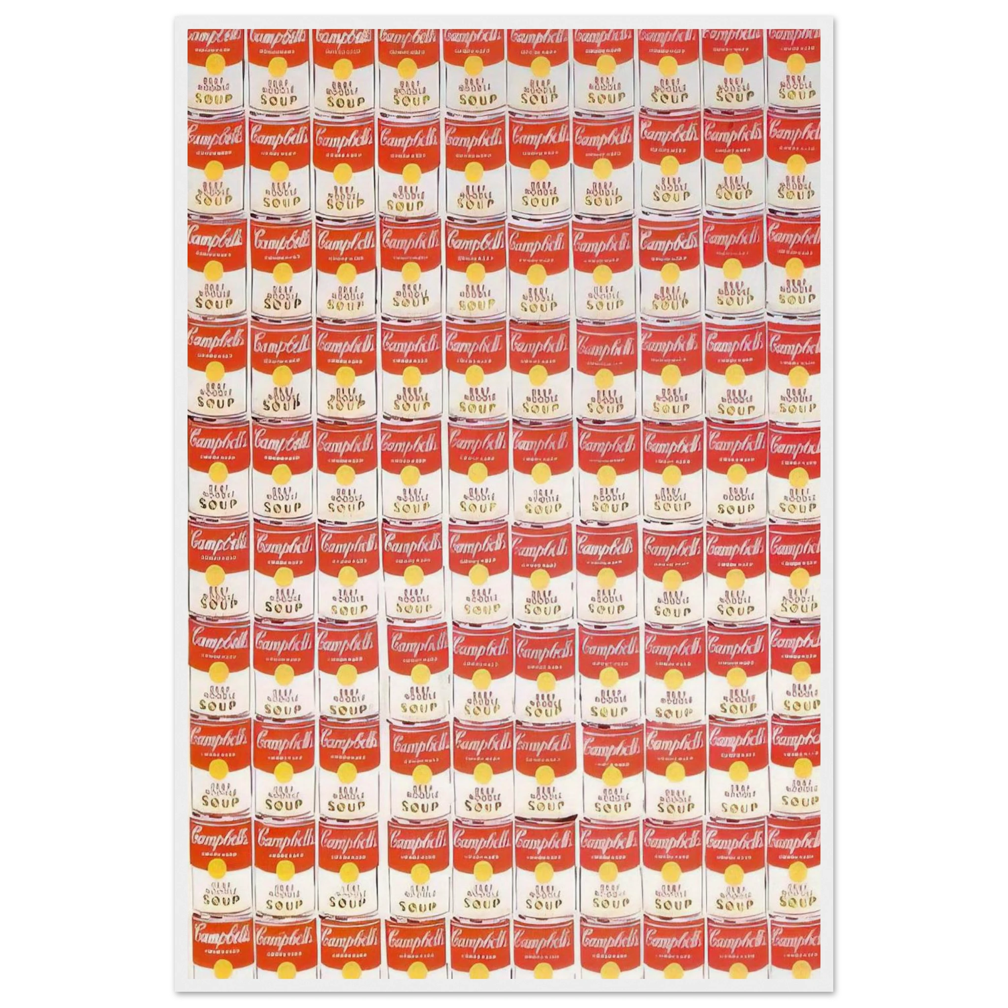 100 Cans Framed Poster | Andy Warhol Framed Prints Wall Art | Andy Warhol Prints