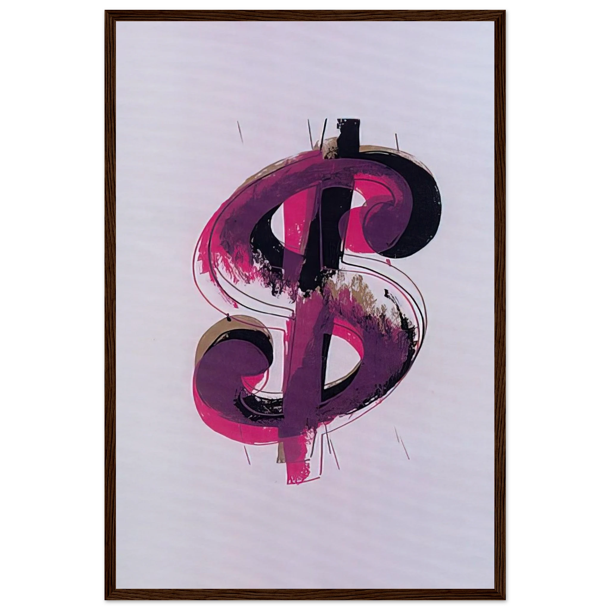 Paper Dollar Framed Poster | Andy Warhol Framed Prints Wall Art | Andy Warhol Prints