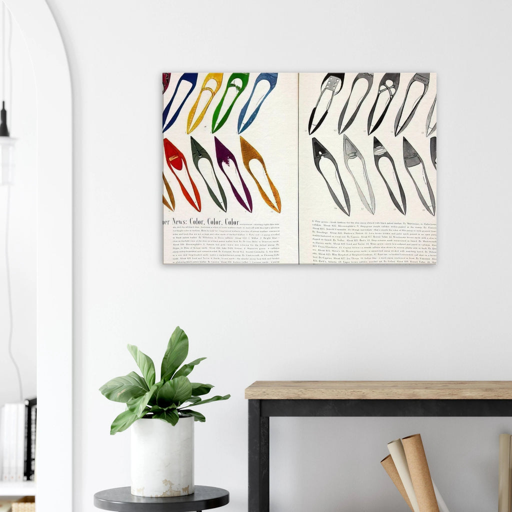 Shoe Advertisement for I.Miller  Harper's Bazzar  Canvas | Andy Warhol Canvas | Andy Warhol Prints