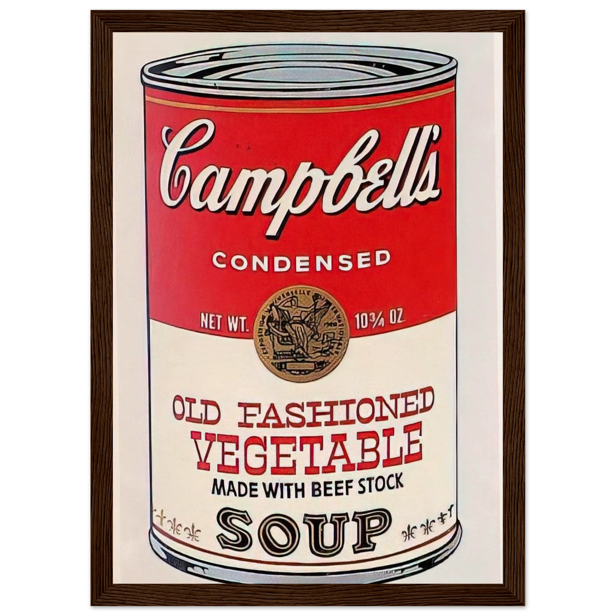 Campbell's Soup Can  Old Fashioned Vegetable  Framed Poster | Andy Warhol Framed Prints Wall Art | Andy Warhol Prints