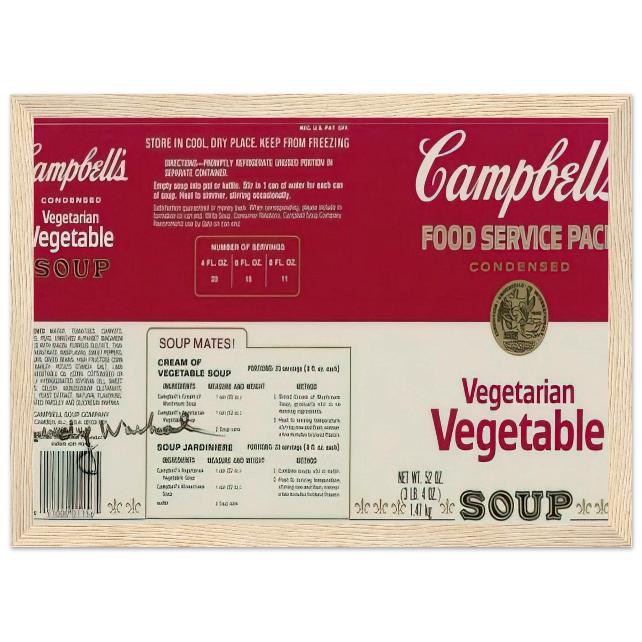 Campbell Soup Company Framed Poster | Andy Warhol Framed Prints Wall Art | Andy Warhol Prints