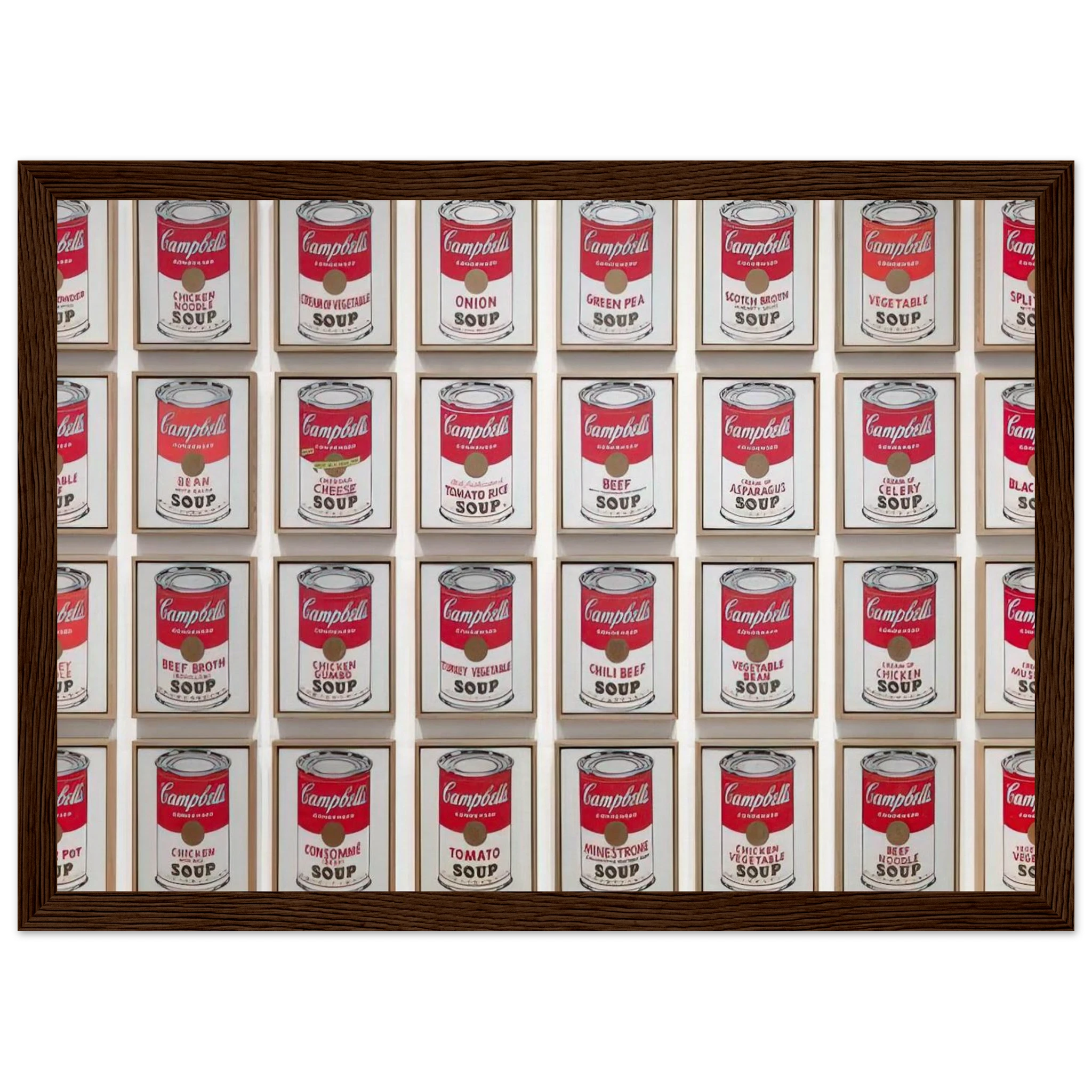 Campbell's Soup Cans Framed Poster | Andy Warhol Framed Prints Wall Art | Andy Warhol Prints