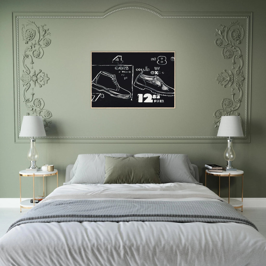 Work Boots Framed Poster | Andy Warhol Framed Prints Wall Art | Andy Warhol Prints