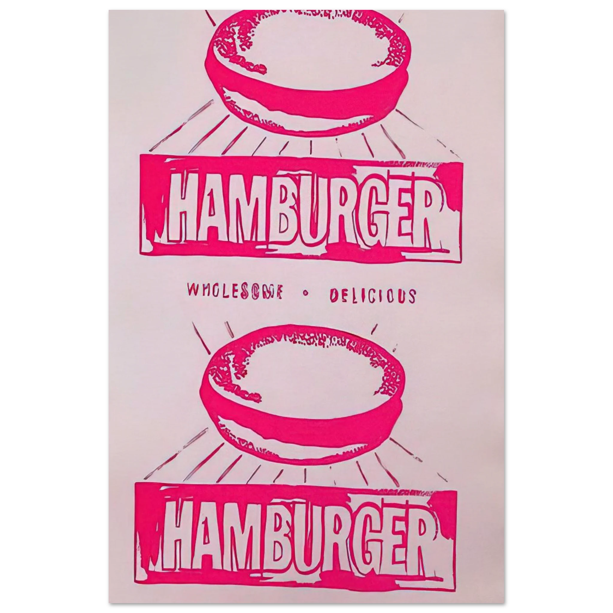 Double Hamburger Poster | Andy Warhol Poster | Andy Warhol Prints