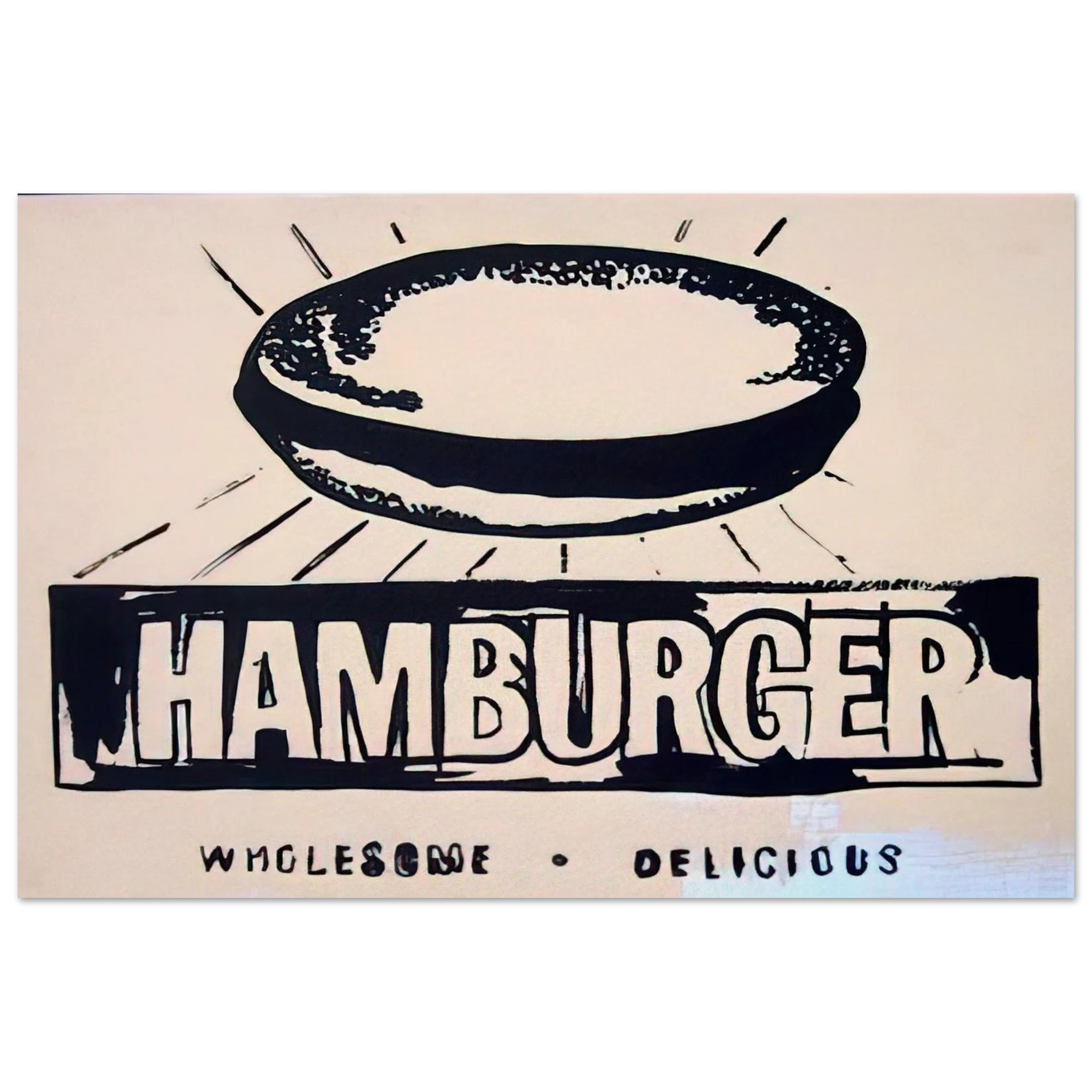 Hamburger  beige  Poster | Andy Warhol Poster | Andy Warhol Prints