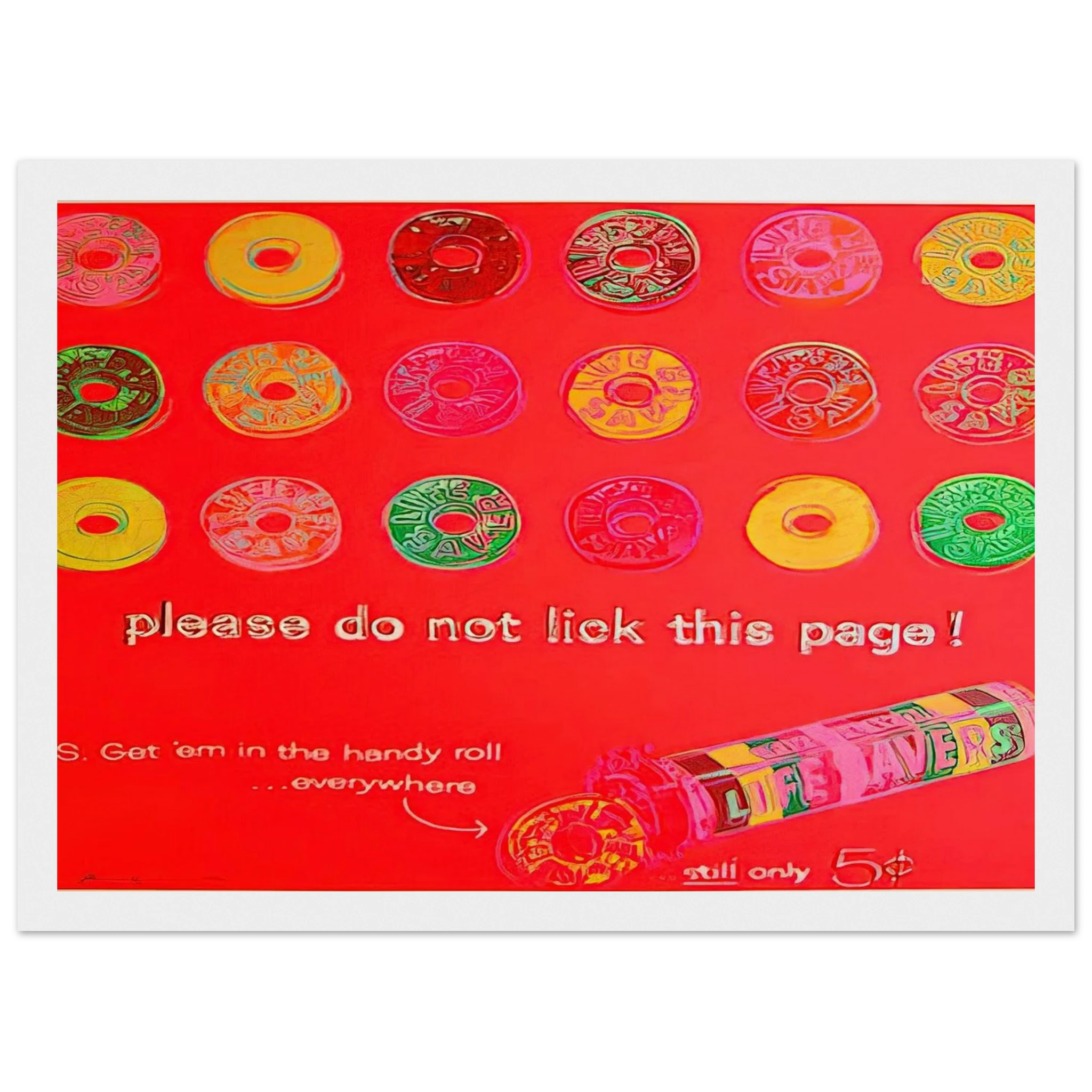 Life Savers Framed Poster | Andy Warhol Framed Prints Wall Art | Andy Warhol Prints