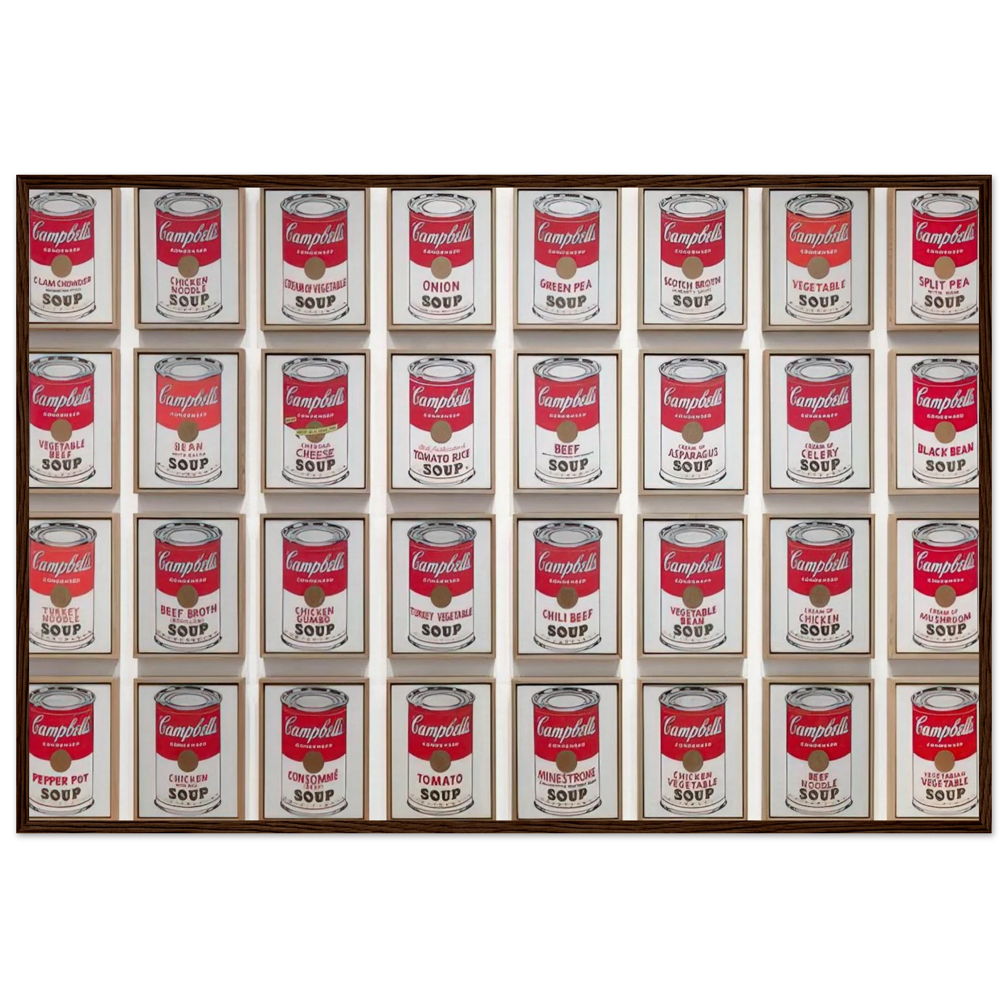 Campbell's Soup Cans Framed Poster | Andy Warhol Framed Prints Wall Art | Andy Warhol Prints