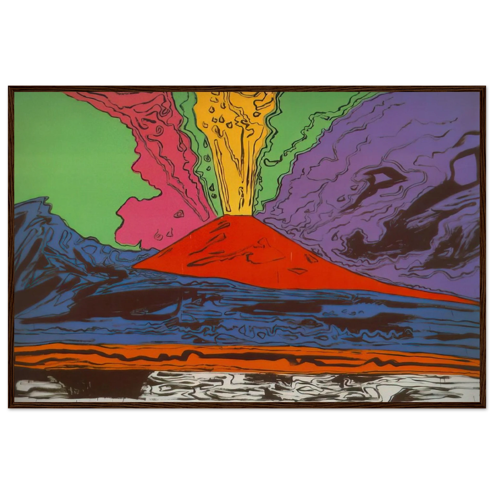Vesuvius Framed Poster | Andy Warhol Framed Prints Wall Art | Andy Warhol Prints