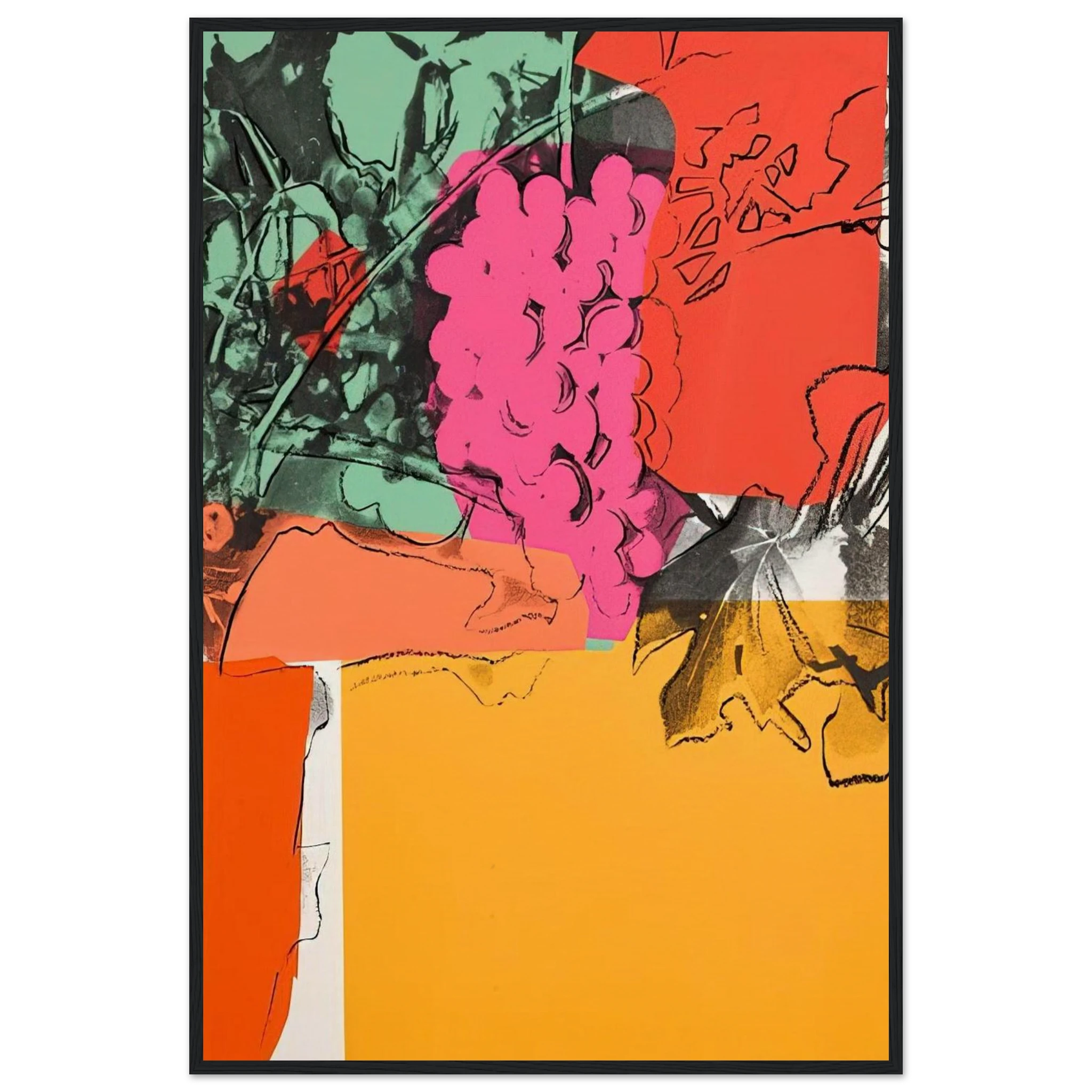 Grapes #1 Framed Poster | Andy Warhol Framed Prints Wall Art | Andy Warhol Prints