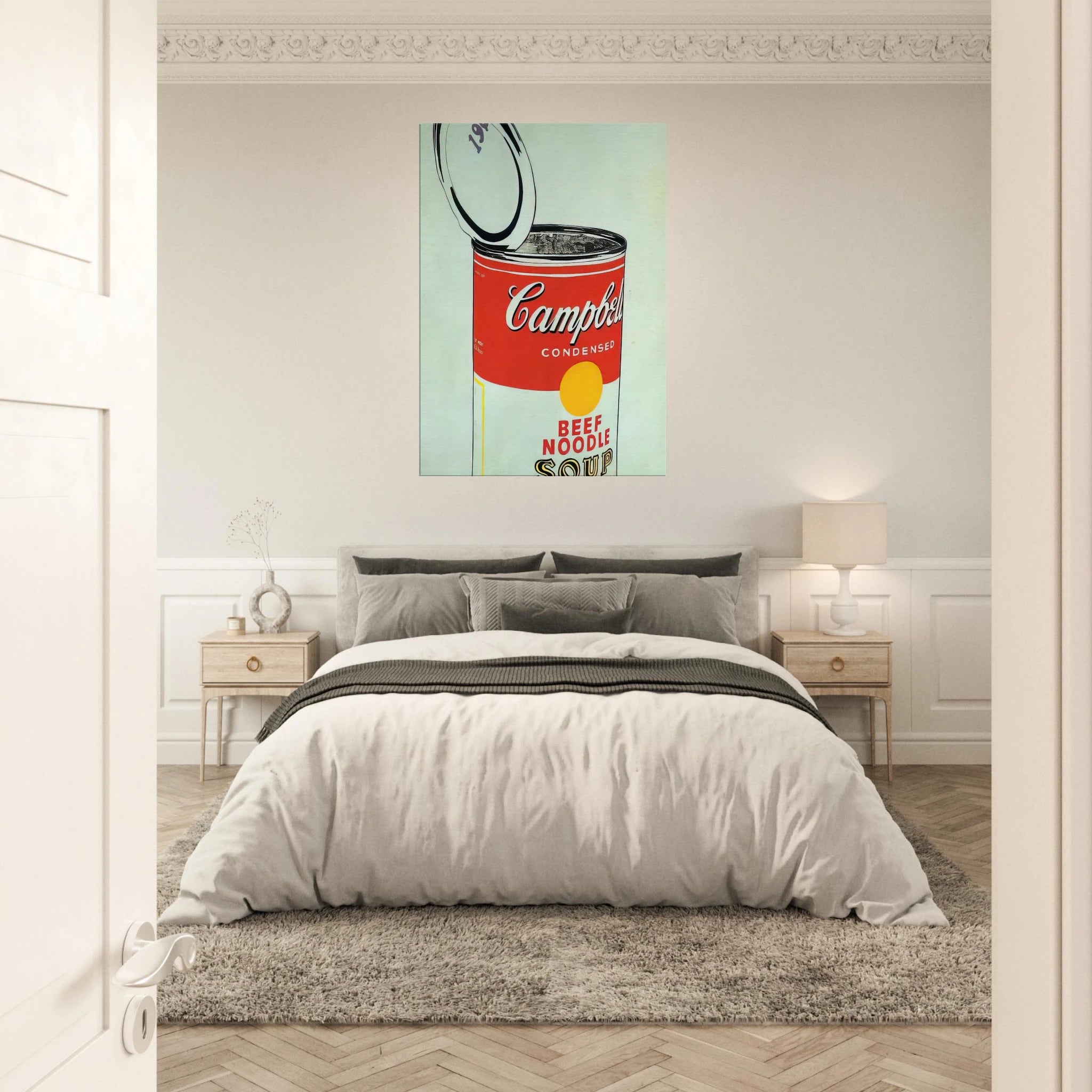Big Campbell's Soup Can 19c  Beef Noodle  Canvas | Andy Warhol Canvas | Andy Warhol Prints