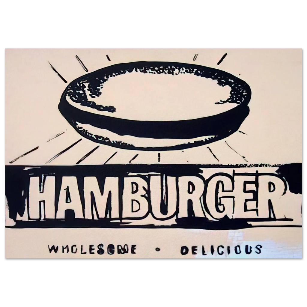 Hamburger  beige  Poster | Andy Warhol Poster | Andy Warhol Prints