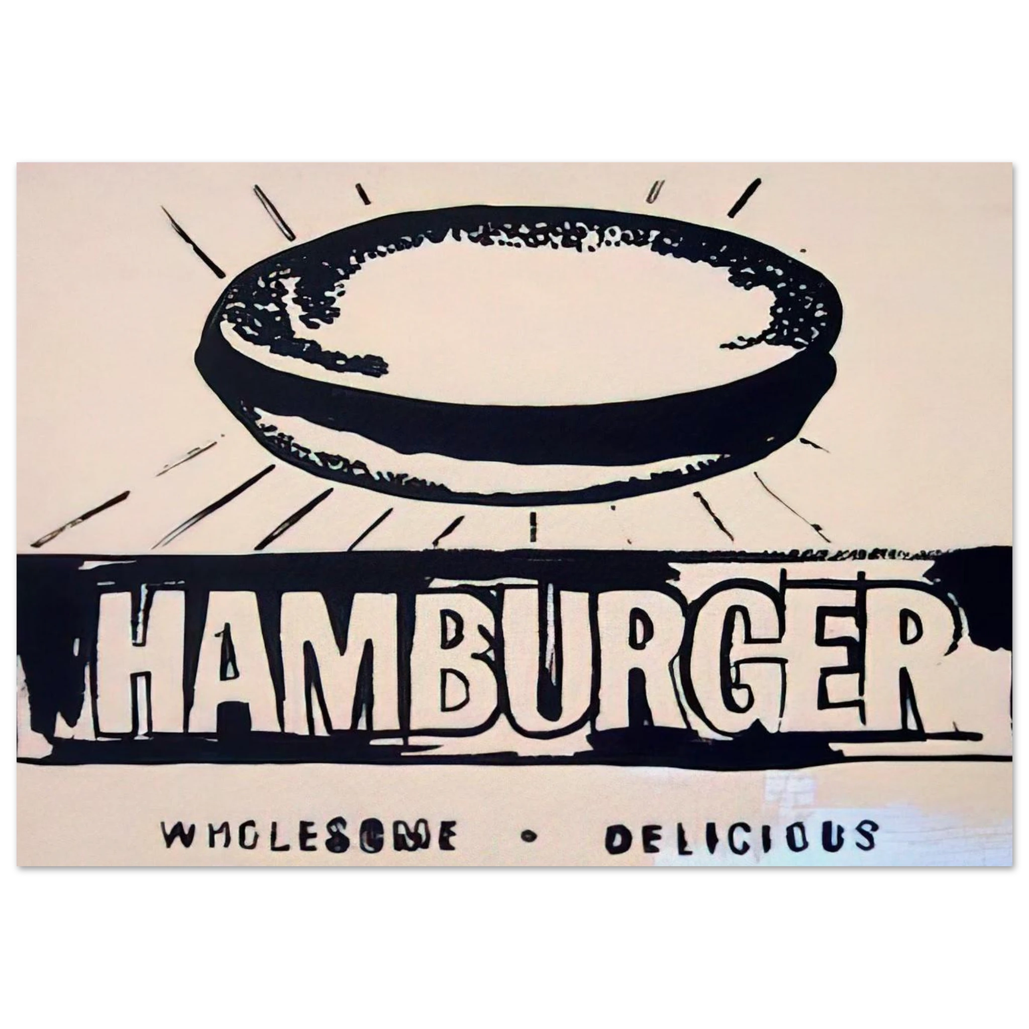 Hamburger  beige  Poster | Andy Warhol Poster | Andy Warhol Prints