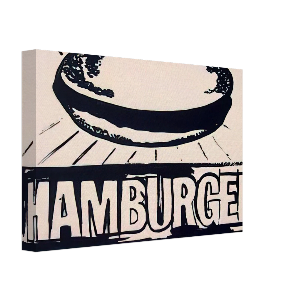 Hamburger  beige  Canvas | Andy Warhol Canvas | Andy Warhol Prints