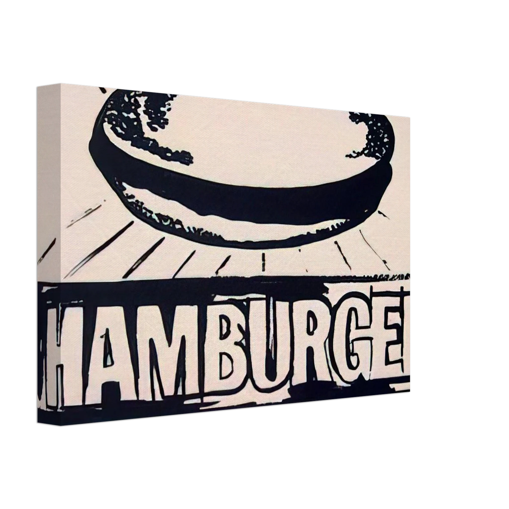 Hamburger  beige  Canvas | Andy Warhol Canvas | Andy Warhol Prints