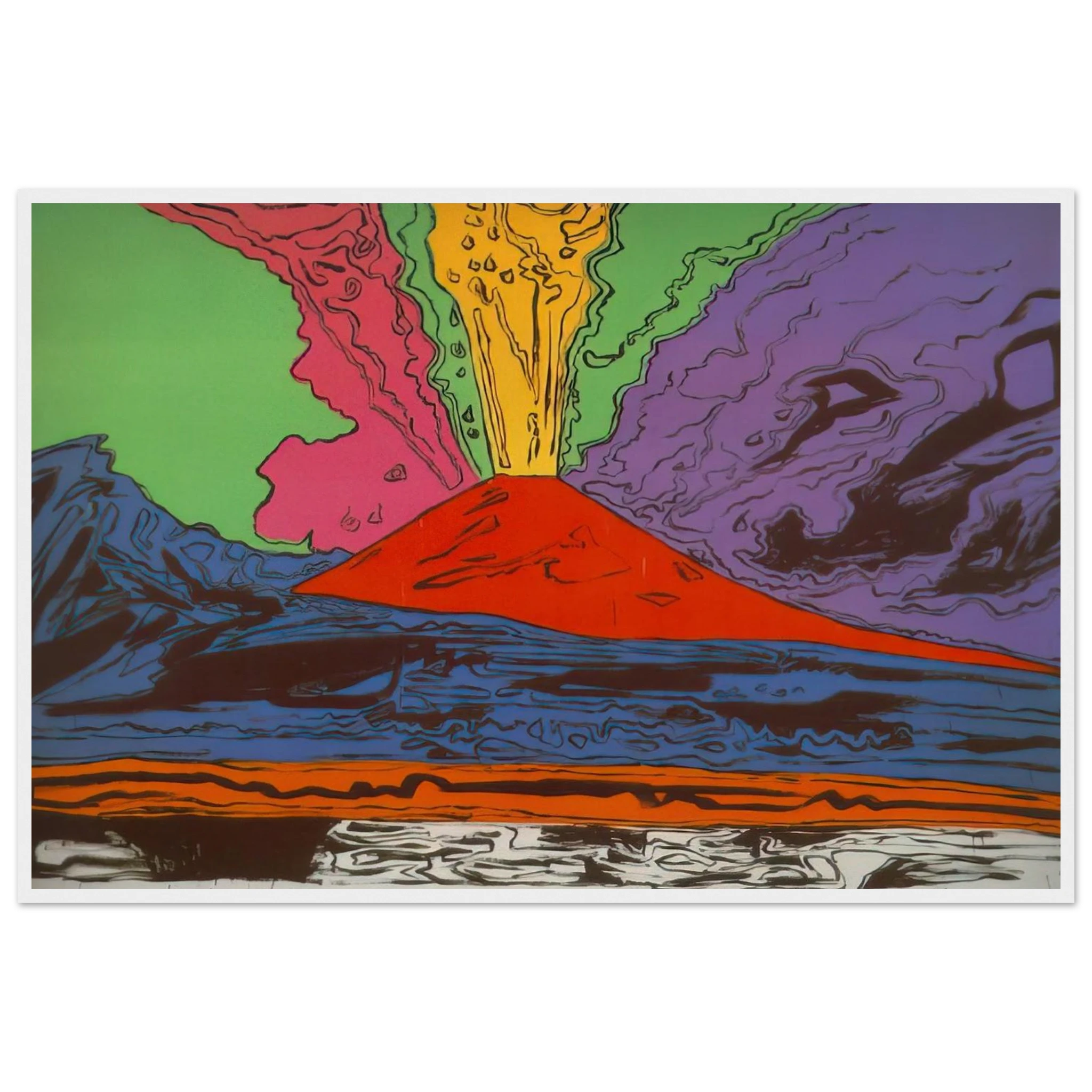 Vesuvius Framed Poster | Andy Warhol Framed Prints Wall Art | Andy Warhol Prints