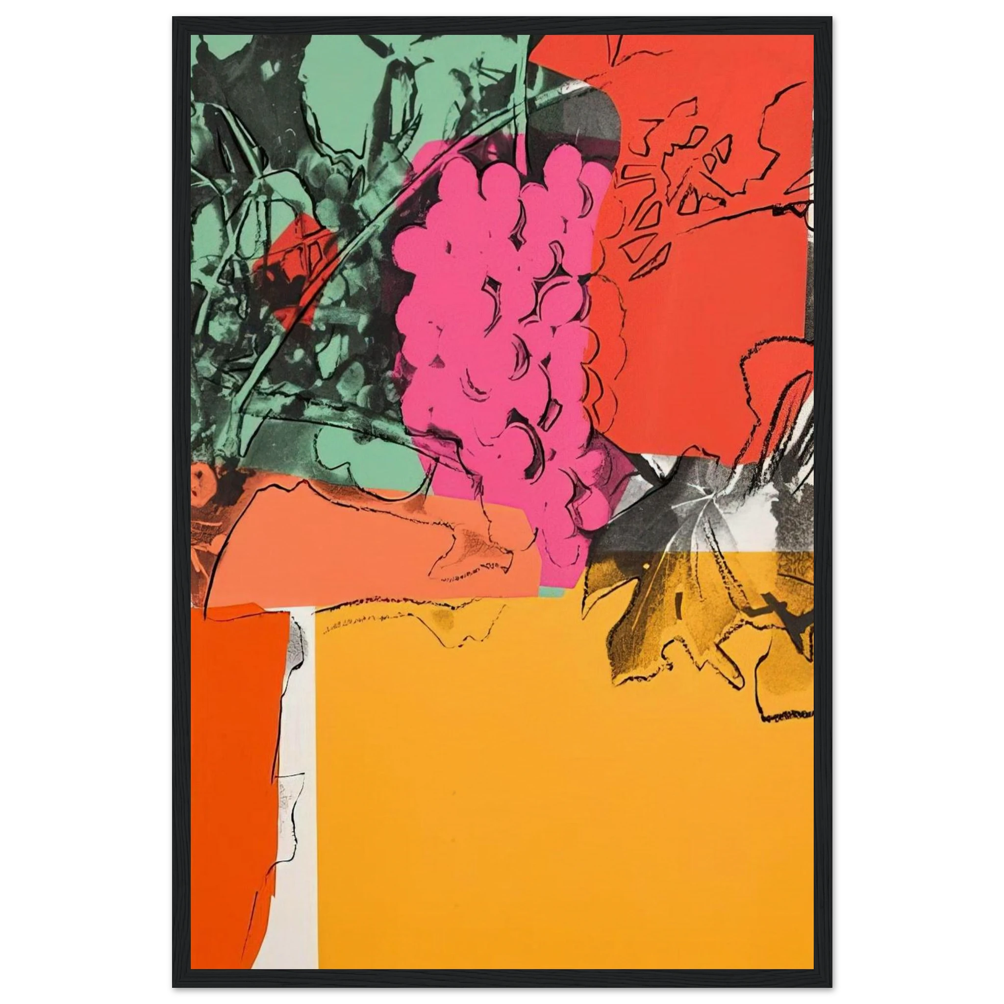 Grapes #1 Framed Poster | Andy Warhol Framed Prints Wall Art | Andy Warhol Prints