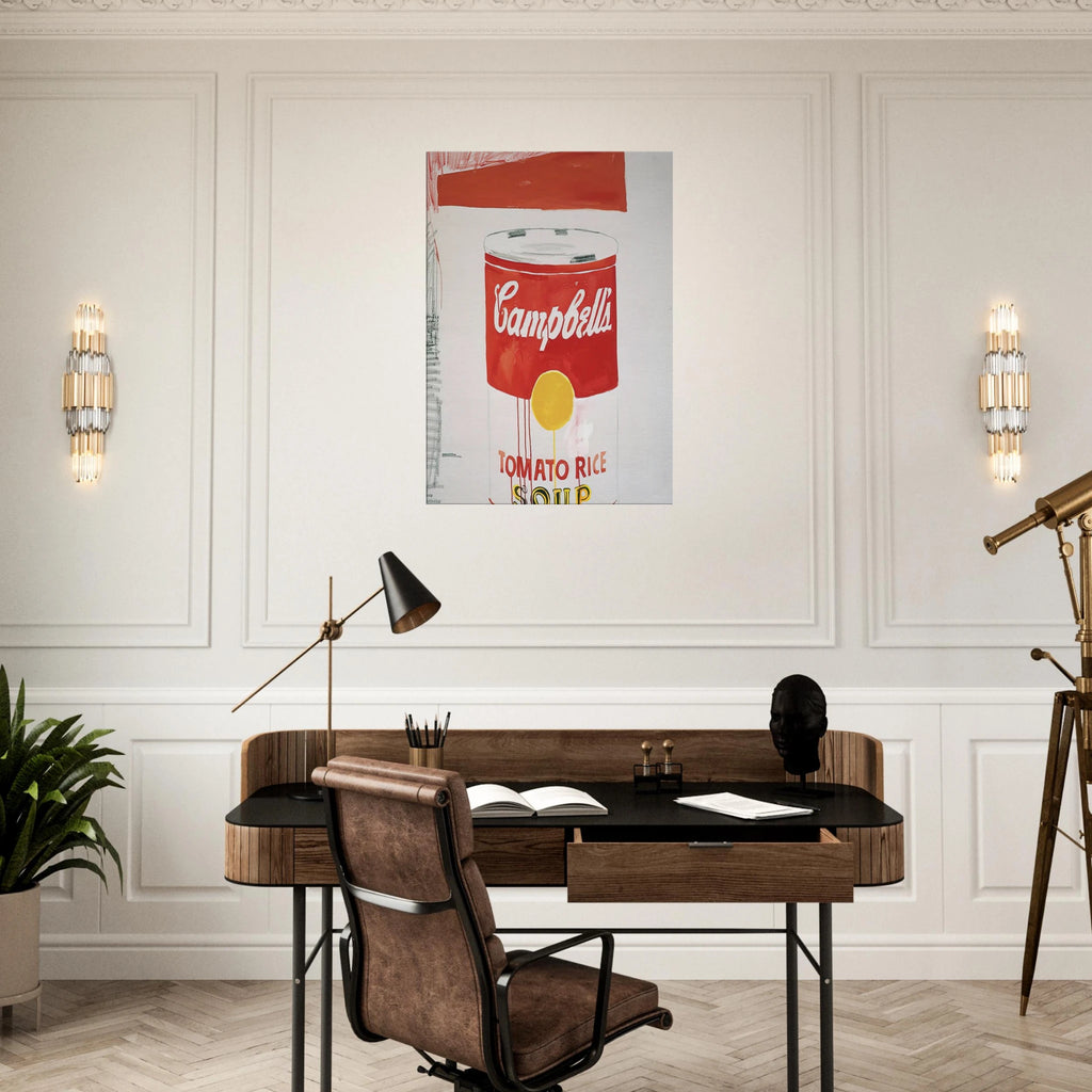 Campbell's Soup Can  Tomato Rice  Canvas | Andy Warhol Canvas | Andy Warhol Prints