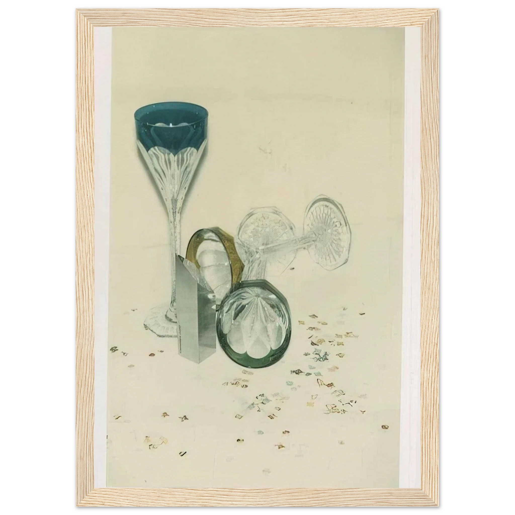 Committee 2000 Champagne Glasses Framed Poster | Andy Warhol Framed Prints Wall Art | Andy Warhol Prints