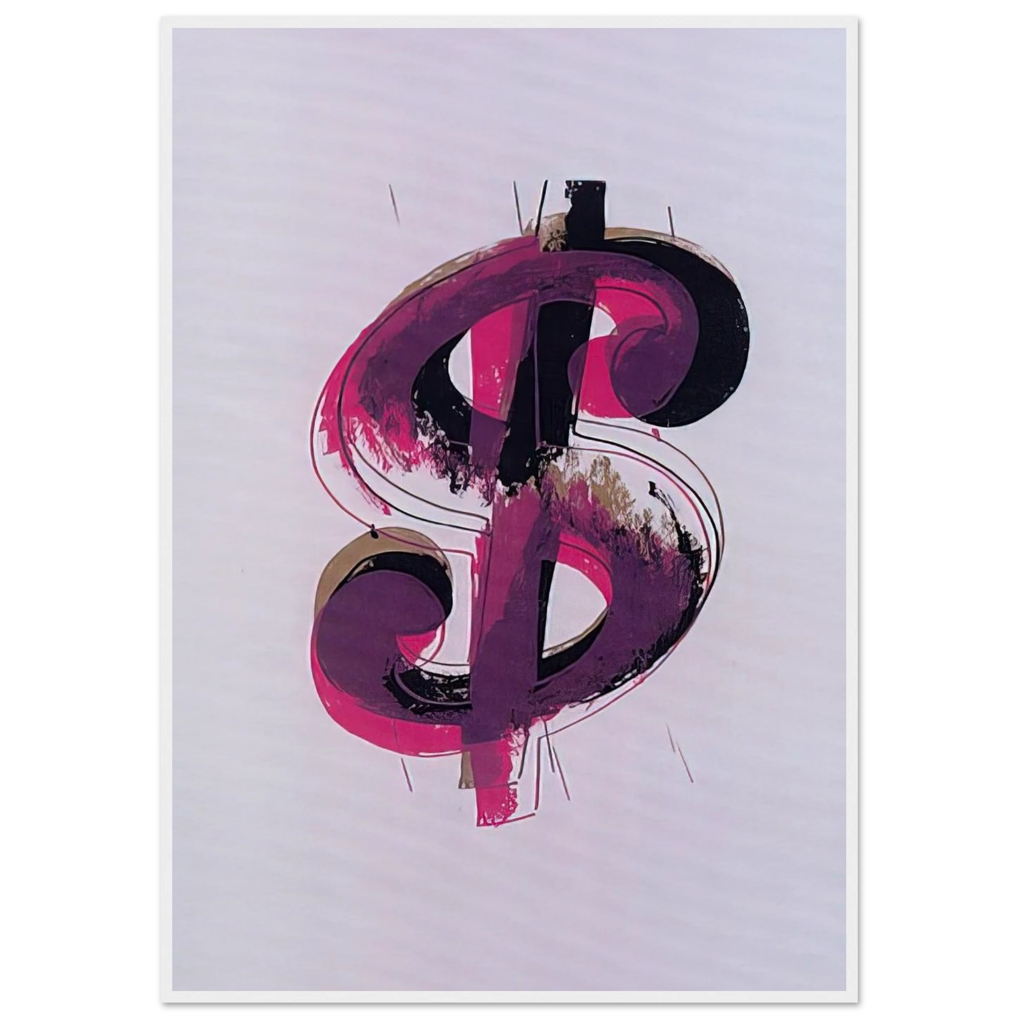 Paper Dollar Framed Poster | Andy Warhol Framed Prints Wall Art | Andy Warhol Prints