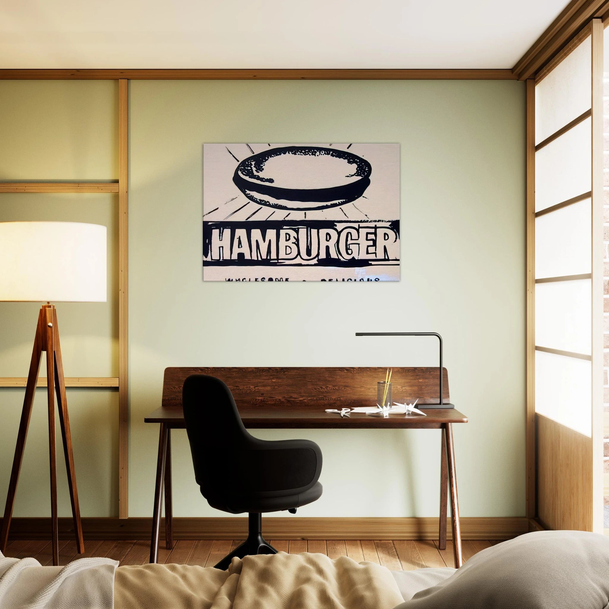 Hamburger  beige  Canvas | Andy Warhol Canvas | Andy Warhol Prints