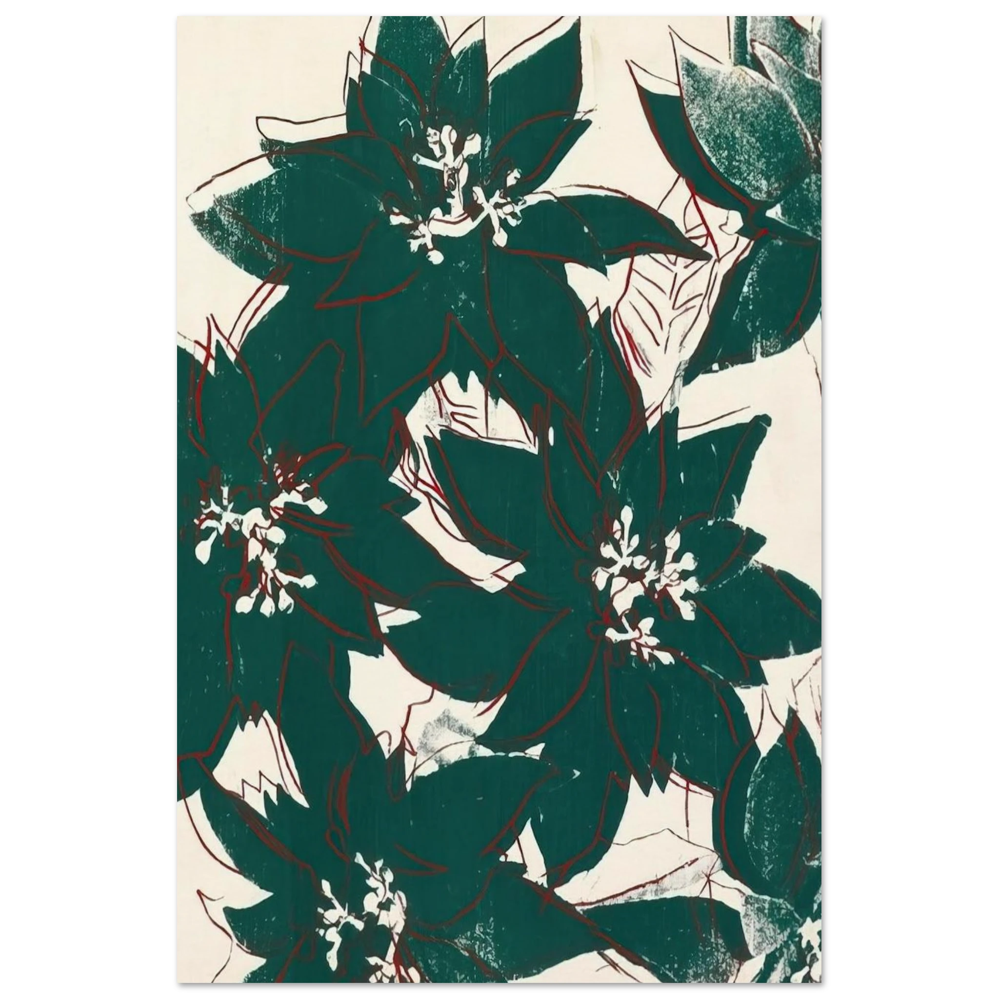 Poinsetta Poster | Andy Warhol Poster | Andy Warhol Prints