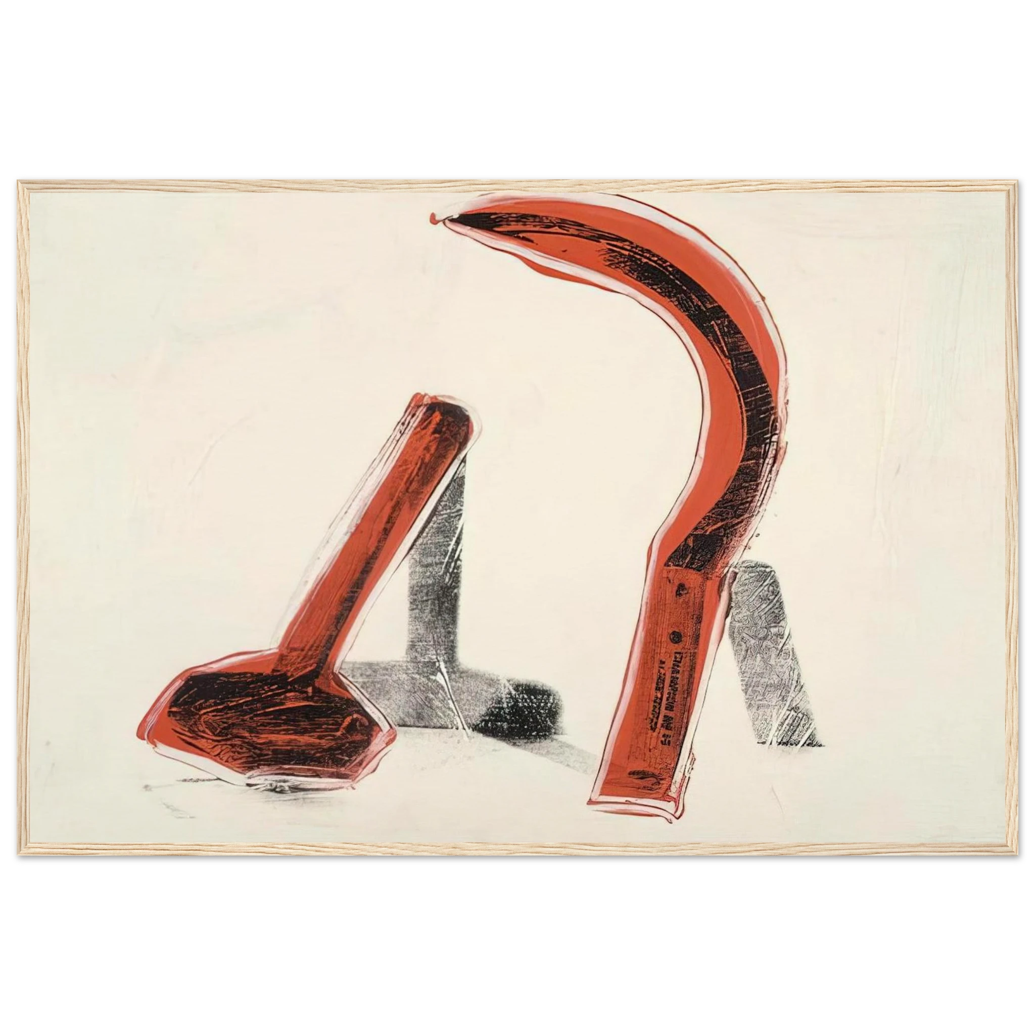Hammer and Sickle Framed Poster | Andy Warhol Framed Prints Wall Art | Andy Warhol Prints