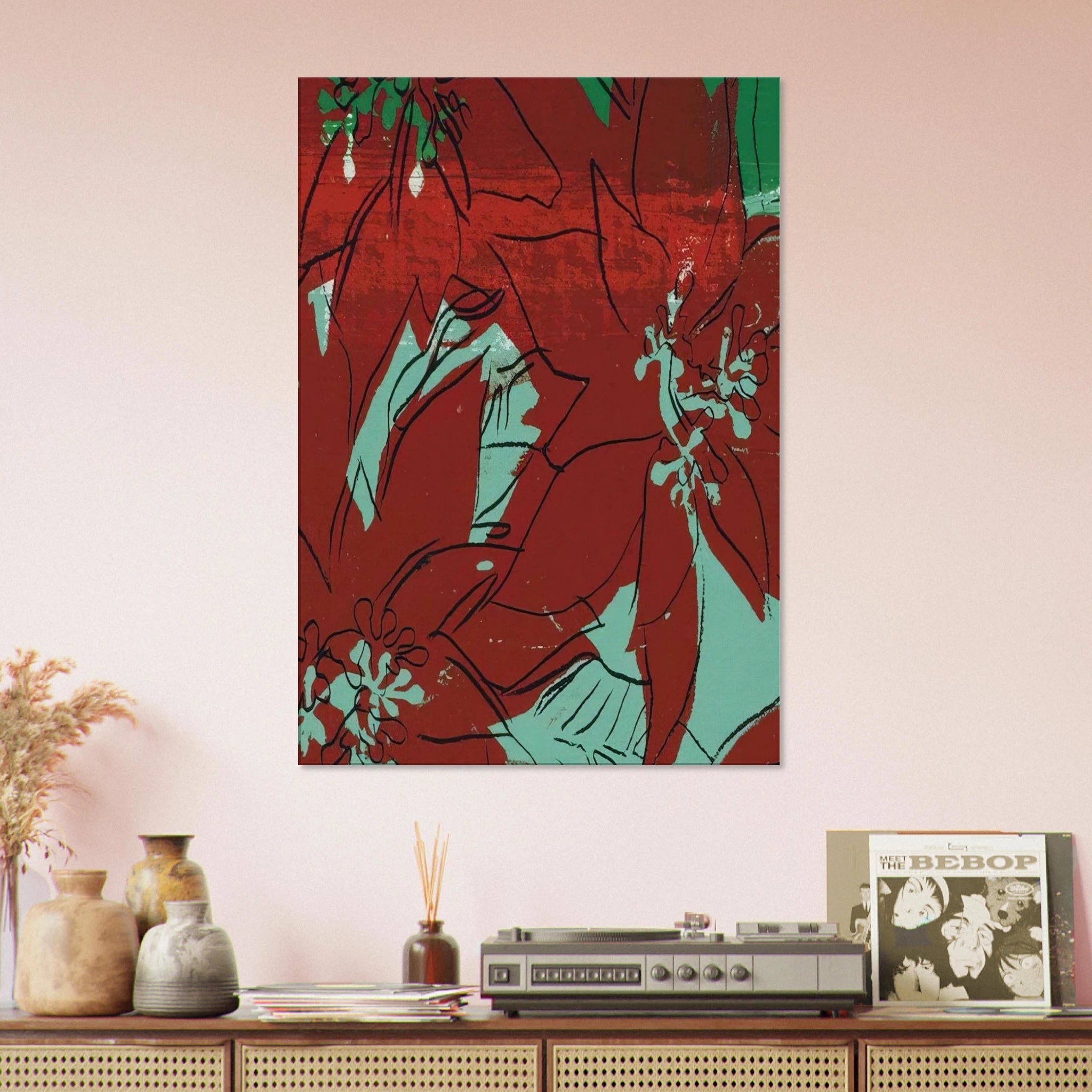 Poinsettias Canvas | Andy Warhol Canvas | Andy Warhol Prints