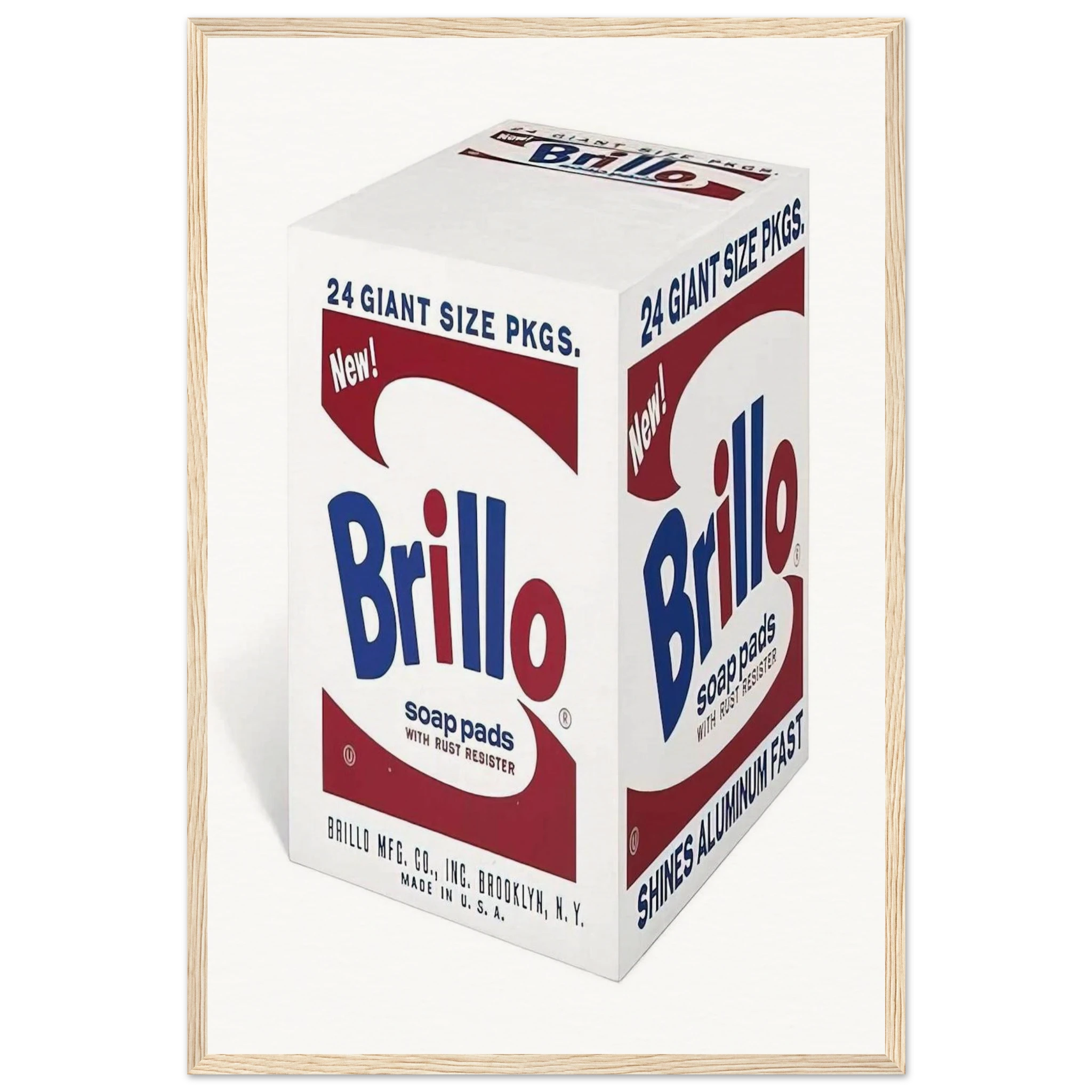 Brillo Soap Pads Framed Poster | Andy Warhol Framed Prints Wall Art | Andy Warhol Prints