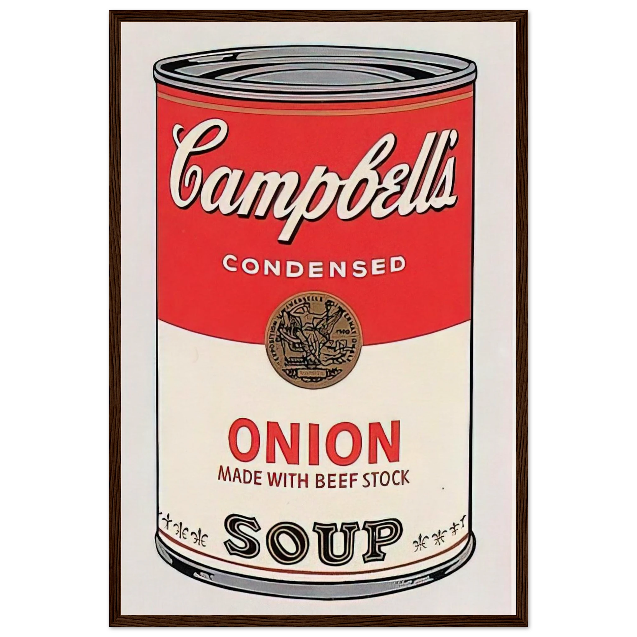 Campbell's Soup Can  onion  Framed Poster | Andy Warhol Framed Prints Wall Art | Andy Warhol Prints