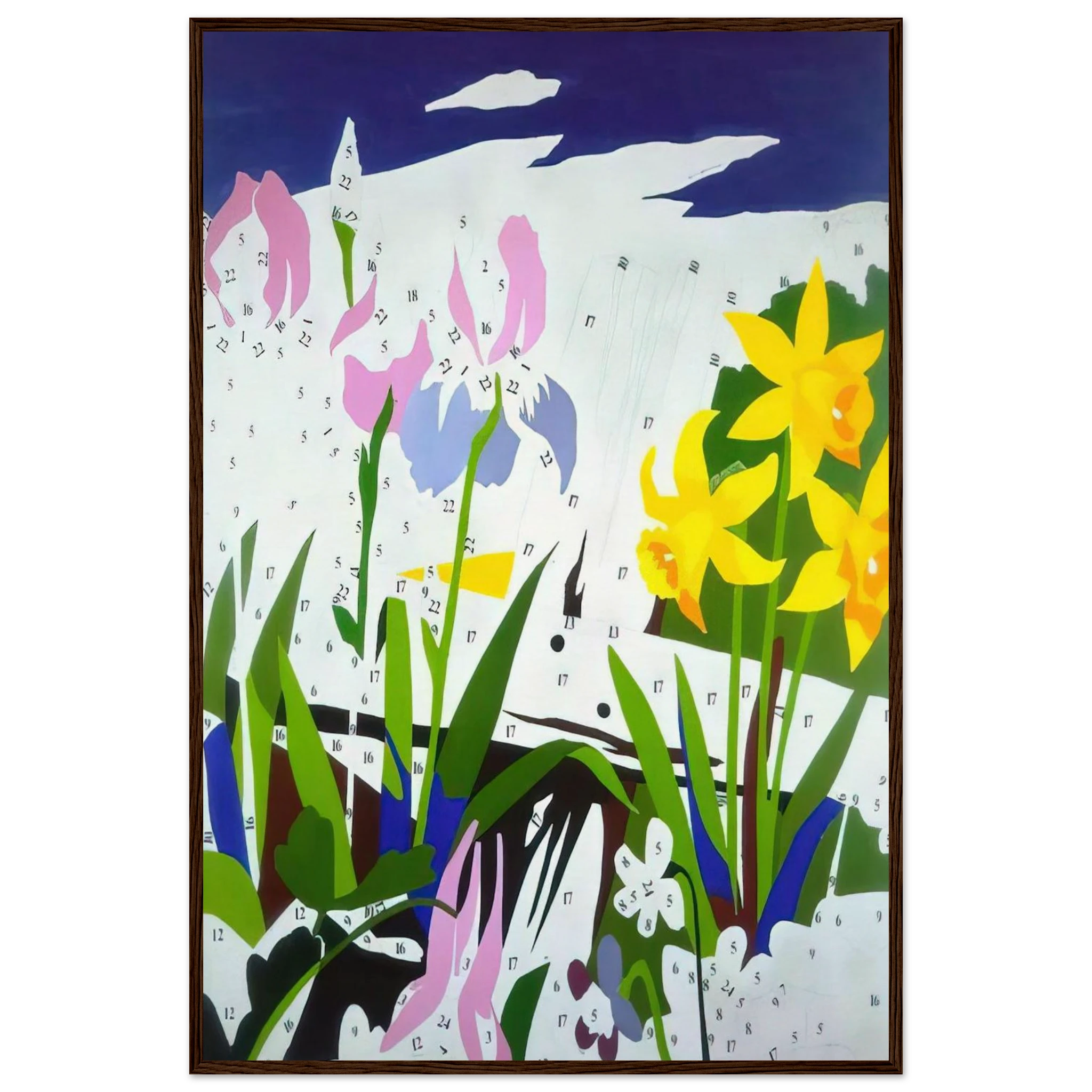 Do It Yourself  Flowers  Framed Poster | Andy Warhol Framed Prints Wall Art | Andy Warhol Prints