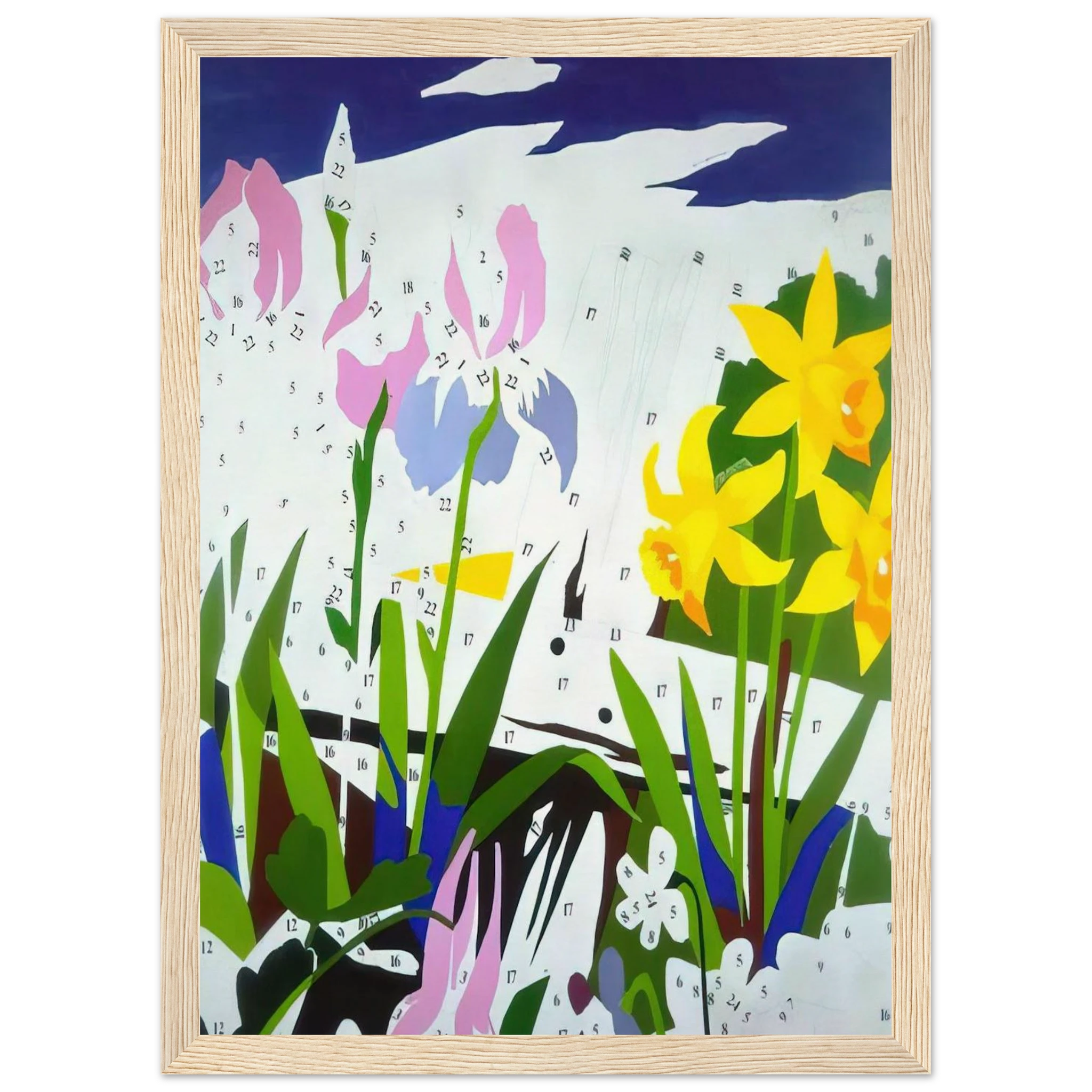 Do It Yourself  Flowers  Framed Poster | Andy Warhol Framed Prints Wall Art | Andy Warhol Prints