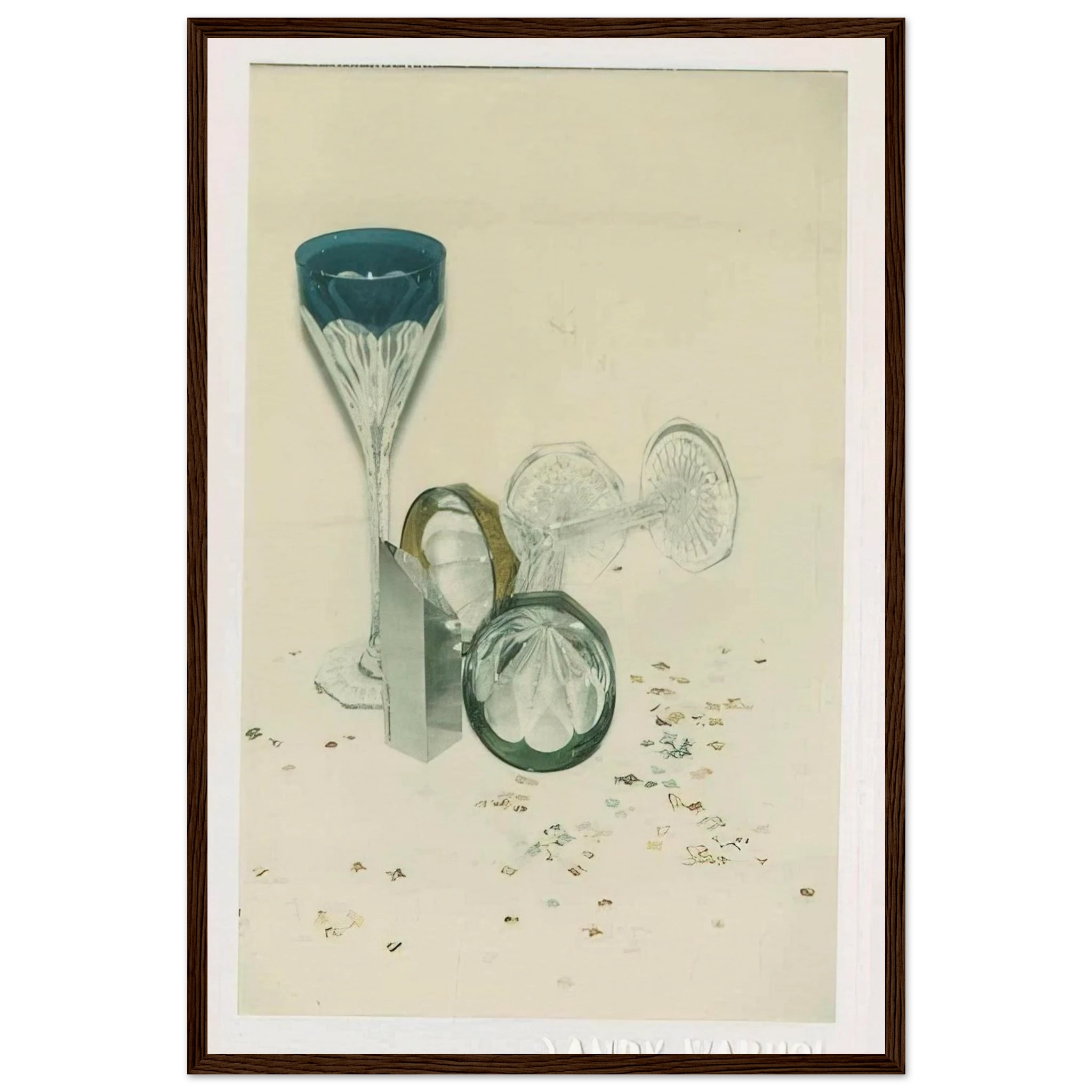 Committee 2000 Champagne Glasses Framed Poster | Andy Warhol Framed Prints Wall Art | Andy Warhol Prints