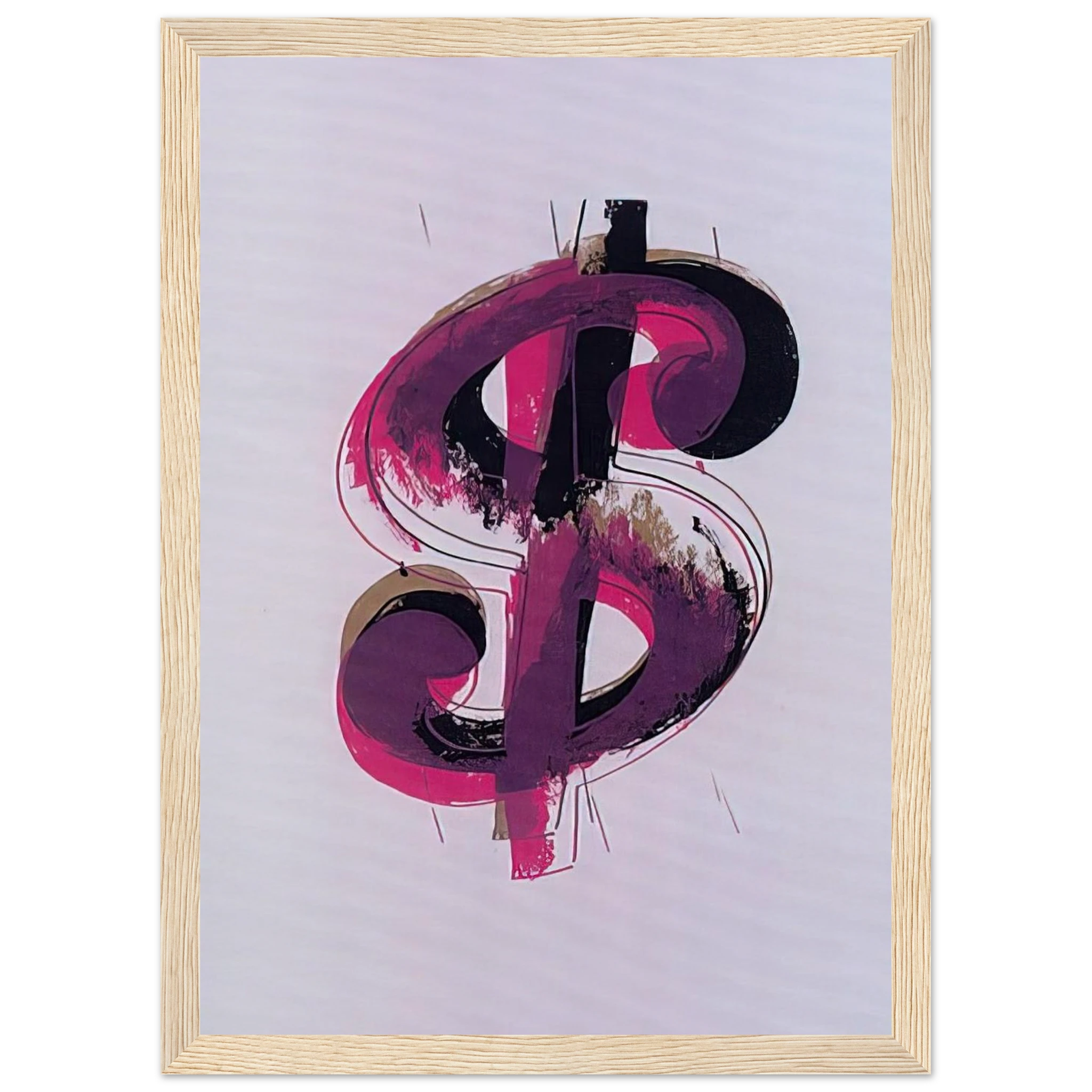 Paper Dollar Framed Poster | Andy Warhol Framed Prints Wall Art | Andy Warhol Prints