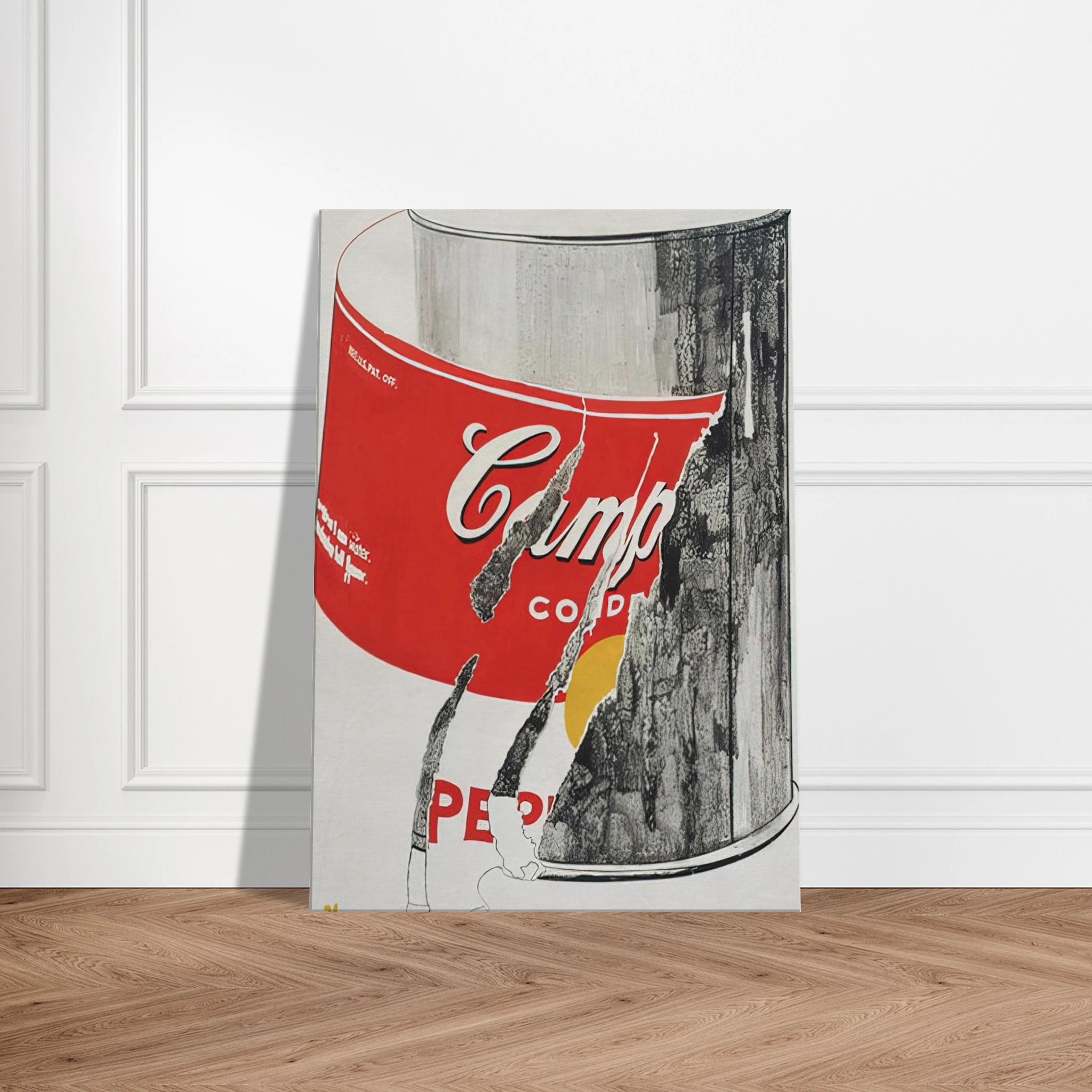 Big Torn Campbell's Soup Can  Pepper Pot  Canvas | Andy Warhol Canvas | Andy Warhol Prints