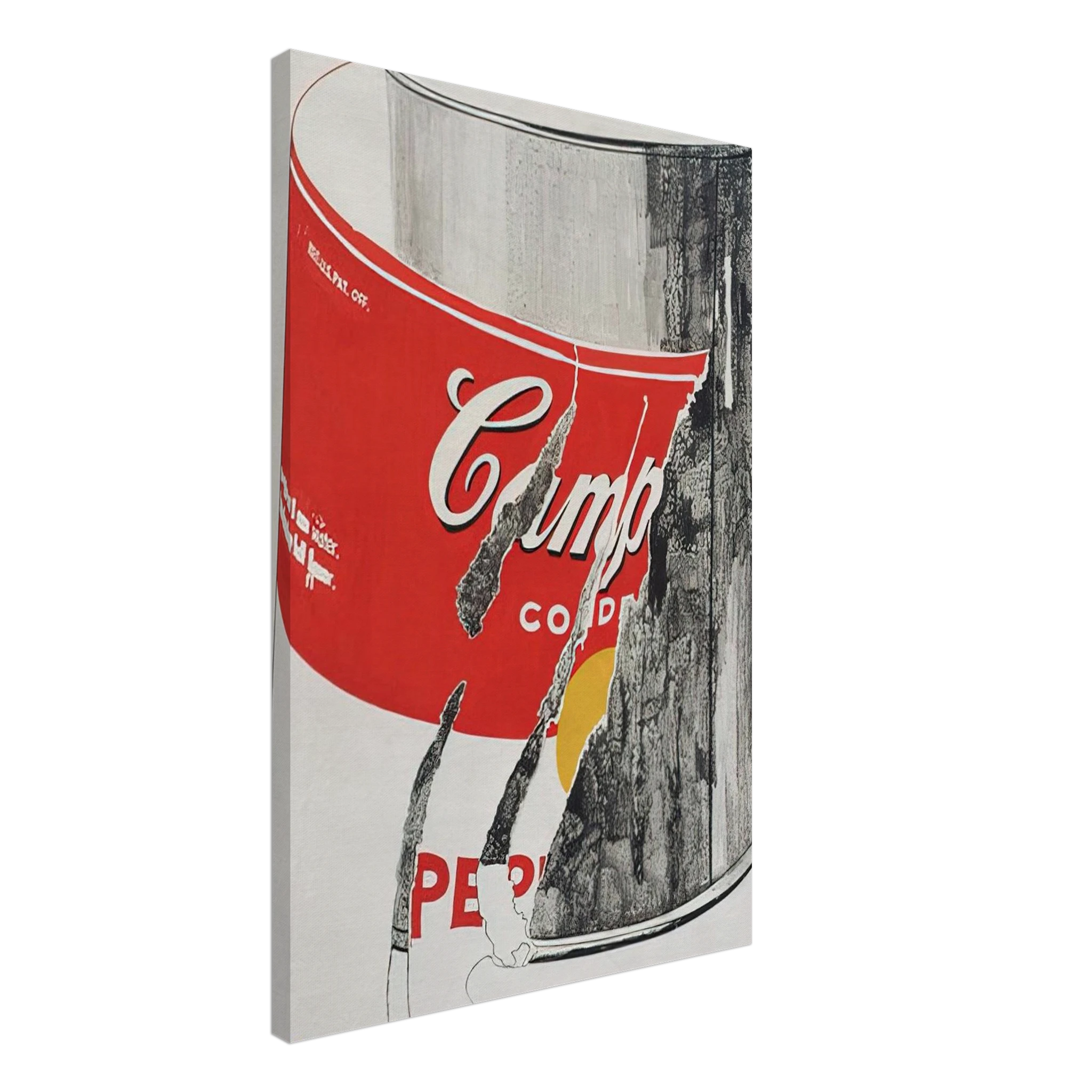 Big Torn Campbell's Soup Can  Pepper Pot  Canvas | Andy Warhol Canvas | Andy Warhol Prints