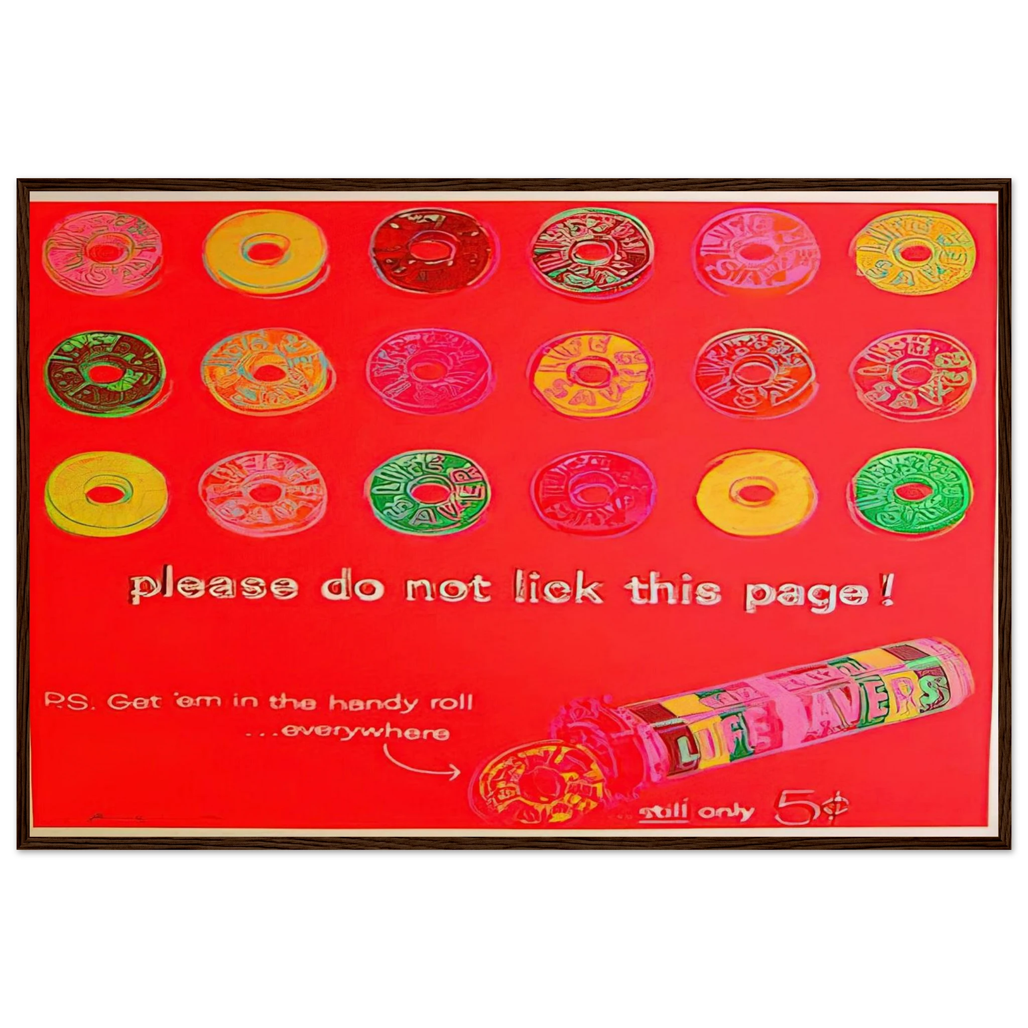Life Savers Framed Poster | Andy Warhol Framed Prints Wall Art | Andy Warhol Prints