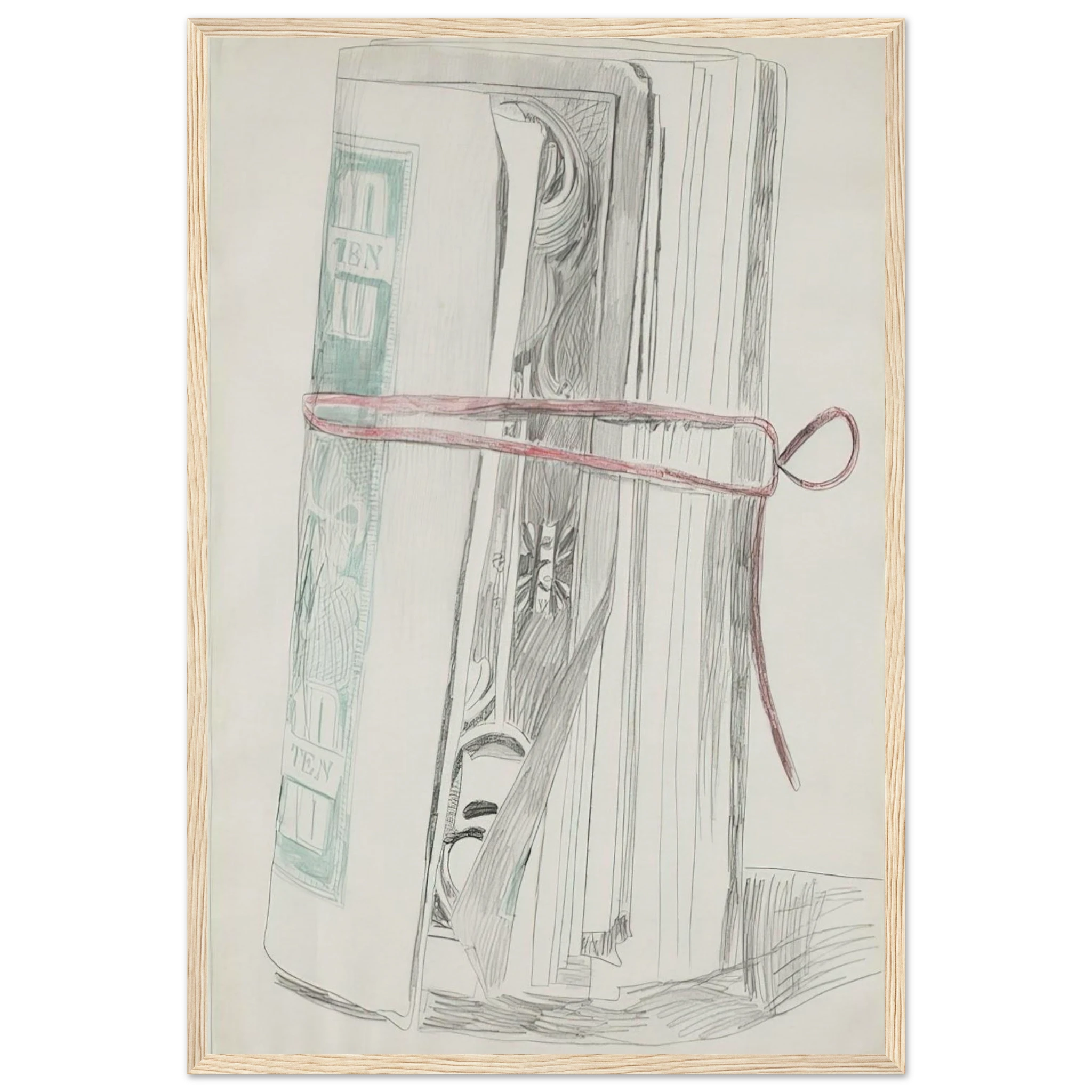 Roll of Bills Framed Poster | Andy Warhol Framed Prints Wall Art | Andy Warhol Prints