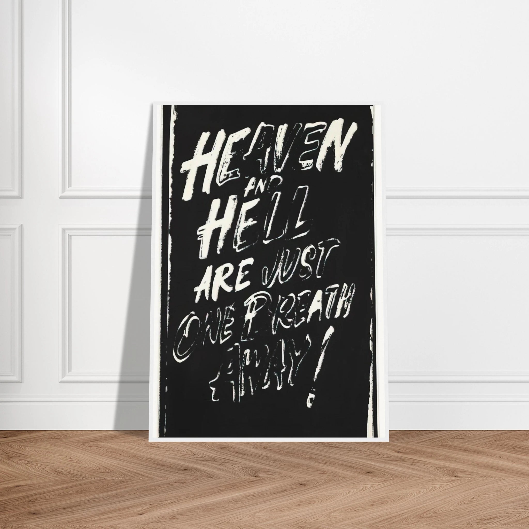 Heaven and Hell Are Just One Breath Away! Framed Poster | Andy Warhol Framed Prints Wall Art | Andy Warhol Prints