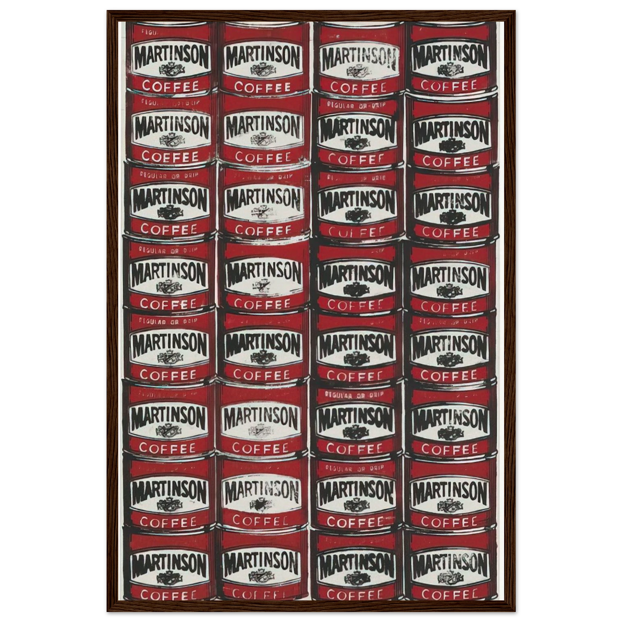 Martinson Coffee Framed Poster | Andy Warhol Framed Prints Wall Art | Andy Warhol Prints