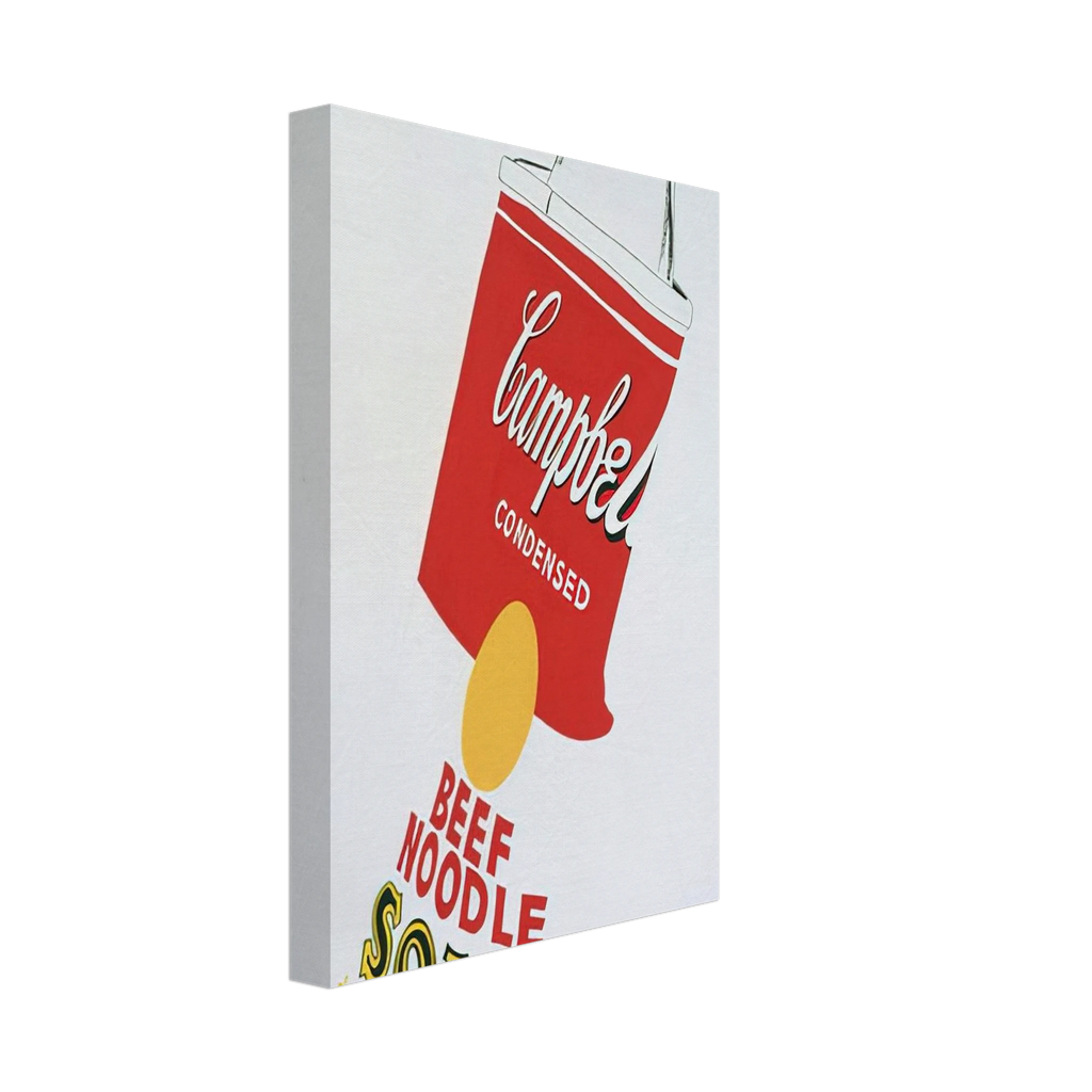 Crushed Campbell's Soup Can  Beef Noodle  Canvas | Andy Warhol Canvas | Andy Warhol Prints
