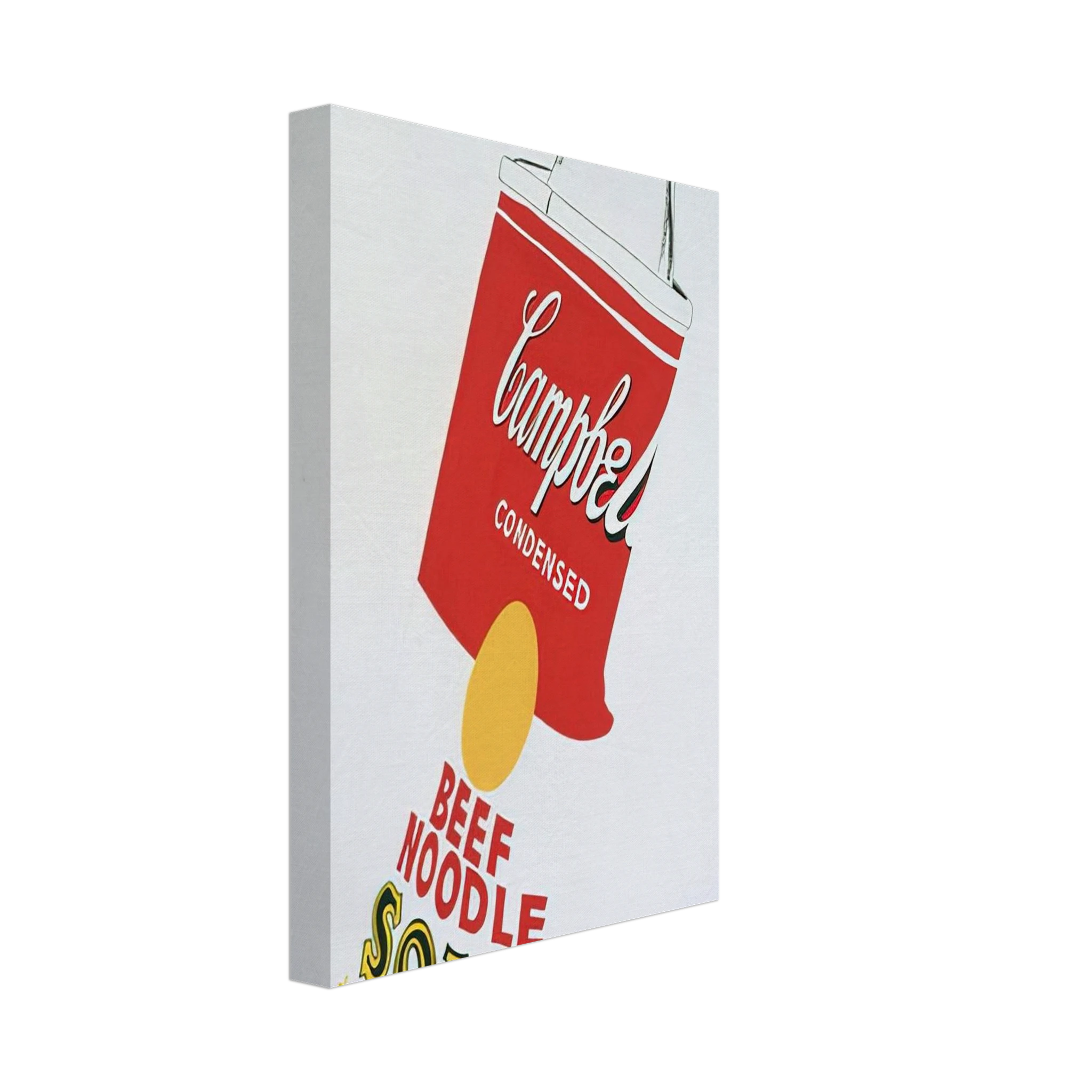 Crushed Campbell's Soup Can  Beef Noodle  Canvas | Andy Warhol Canvas | Andy Warhol Prints