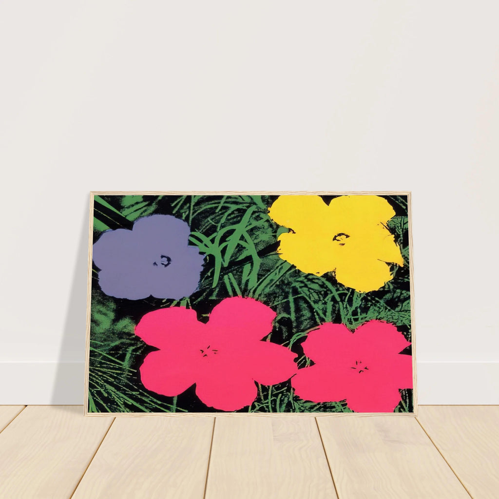Flowers Framed Poster | Andy Warhol Framed Prints Wall Art | Andy Warhol Prints