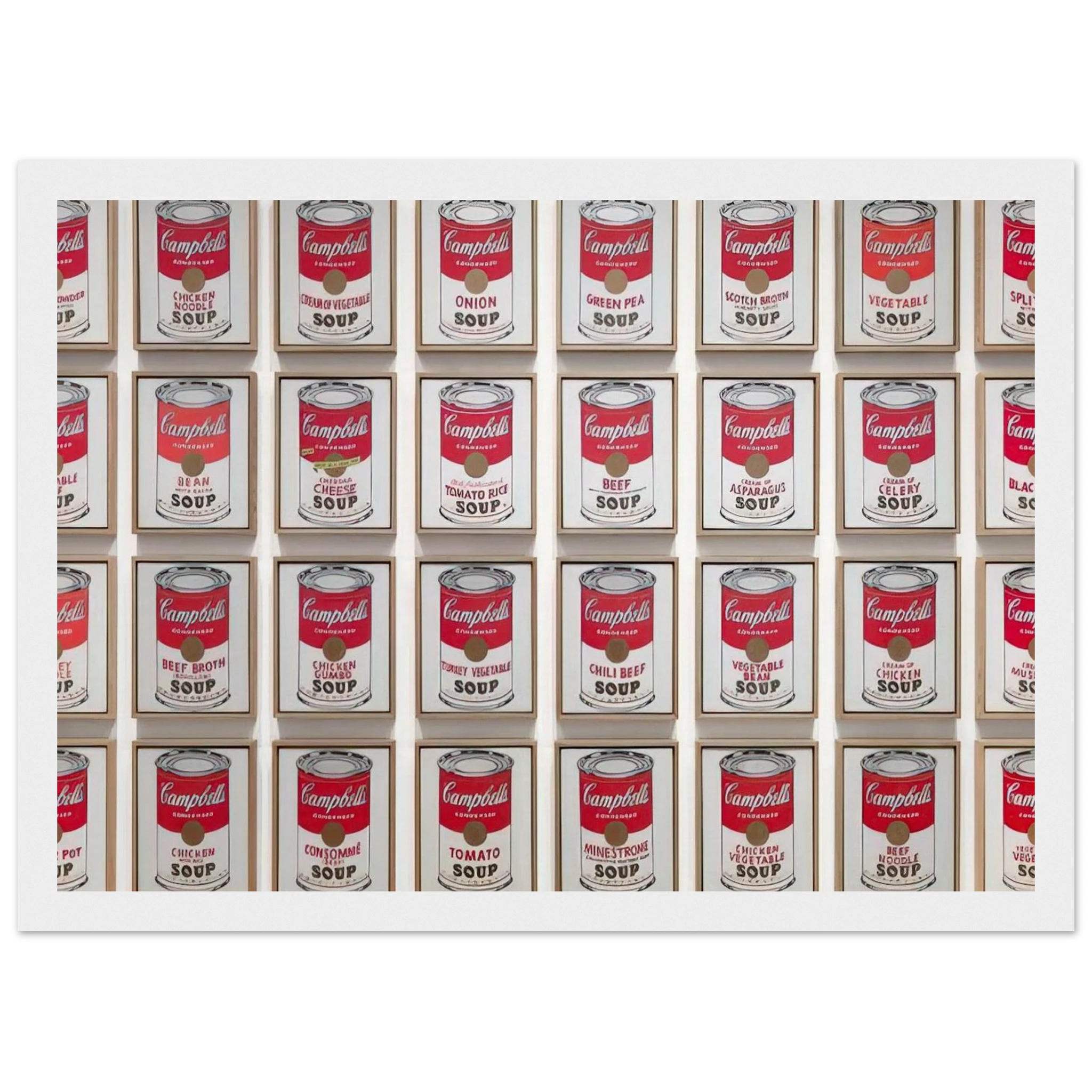 Campbell's Soup Cans Framed Poster | Andy Warhol Framed Prints Wall Art | Andy Warhol Prints