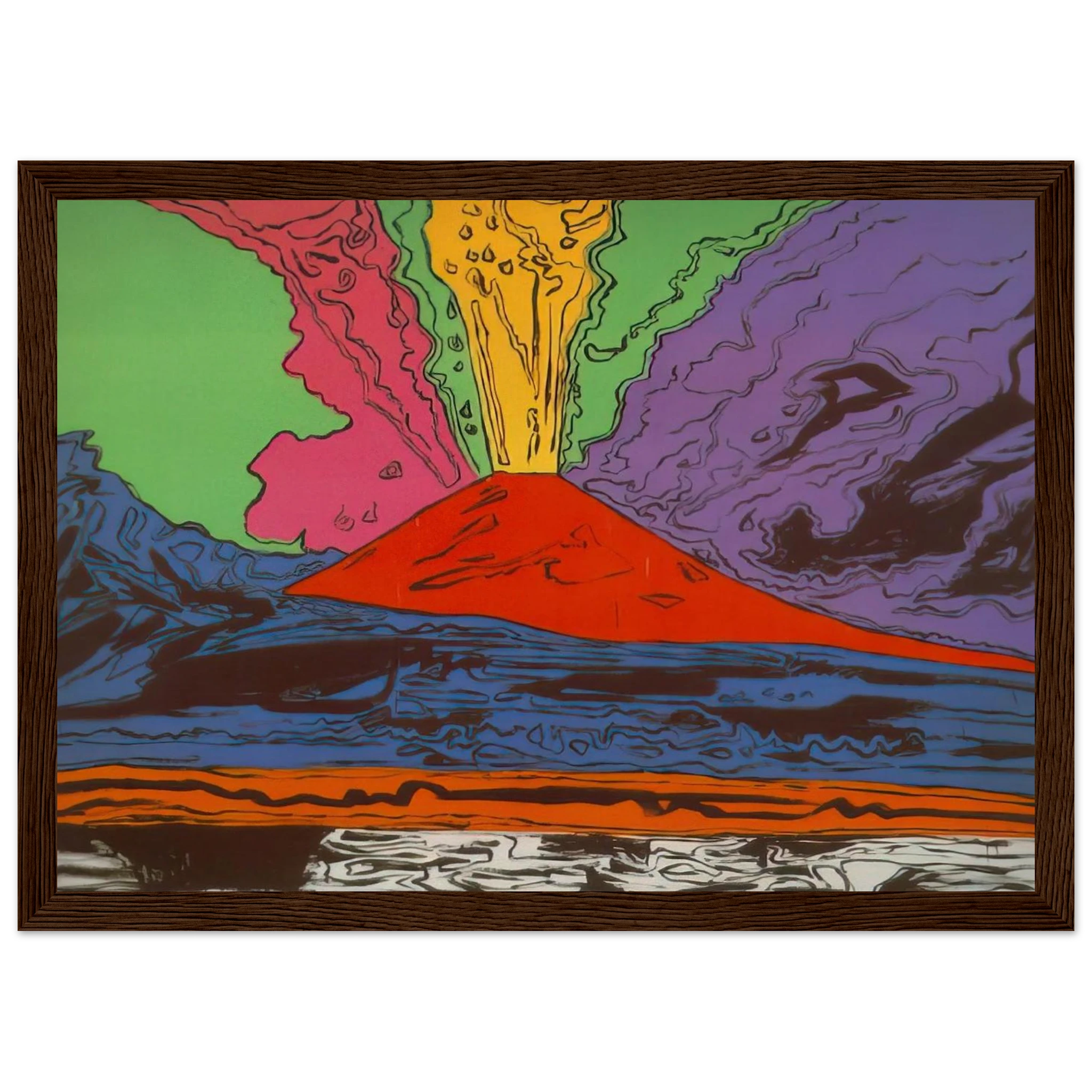 Vesuvius Framed Poster | Andy Warhol Framed Prints Wall Art | Andy Warhol Prints