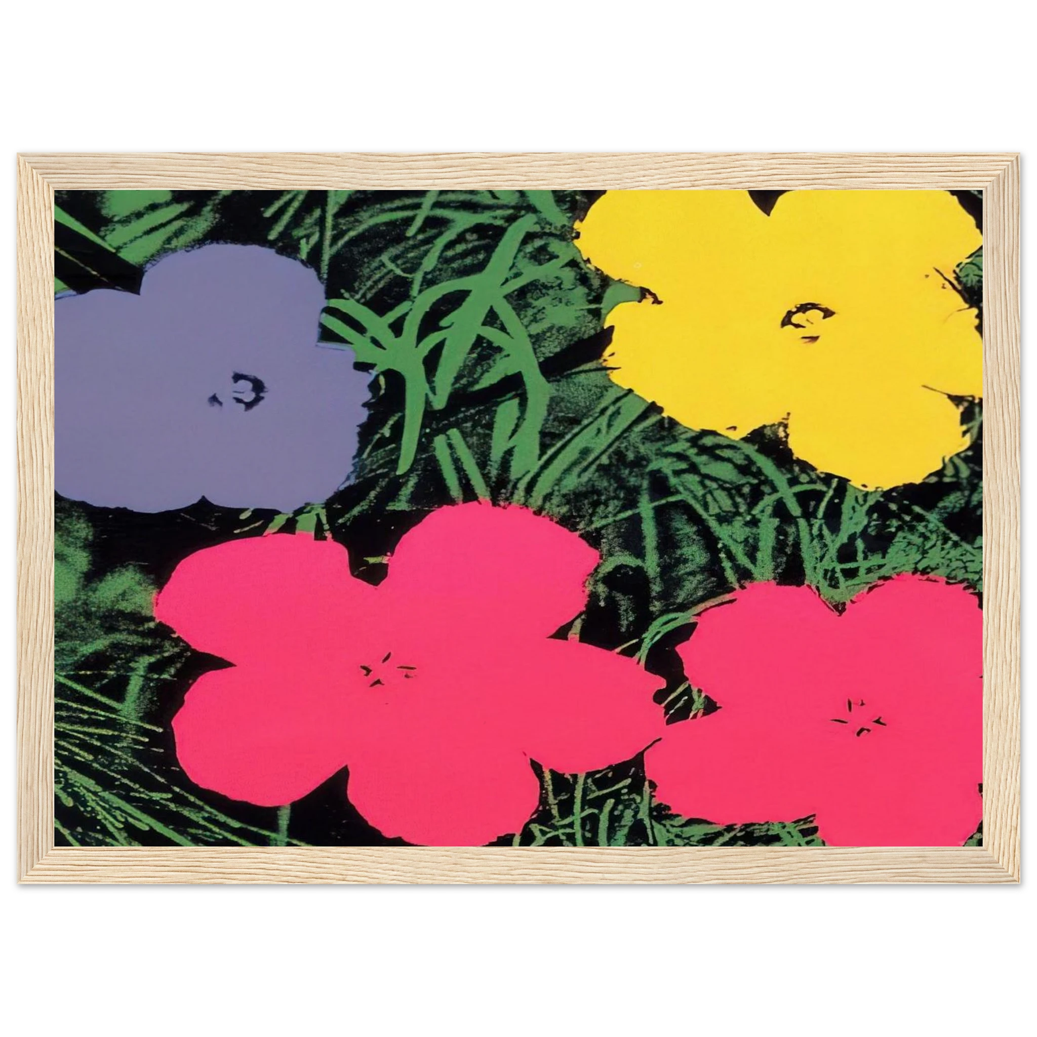Flowers Framed Poster | Andy Warhol Framed Prints Wall Art | Andy Warhol Prints