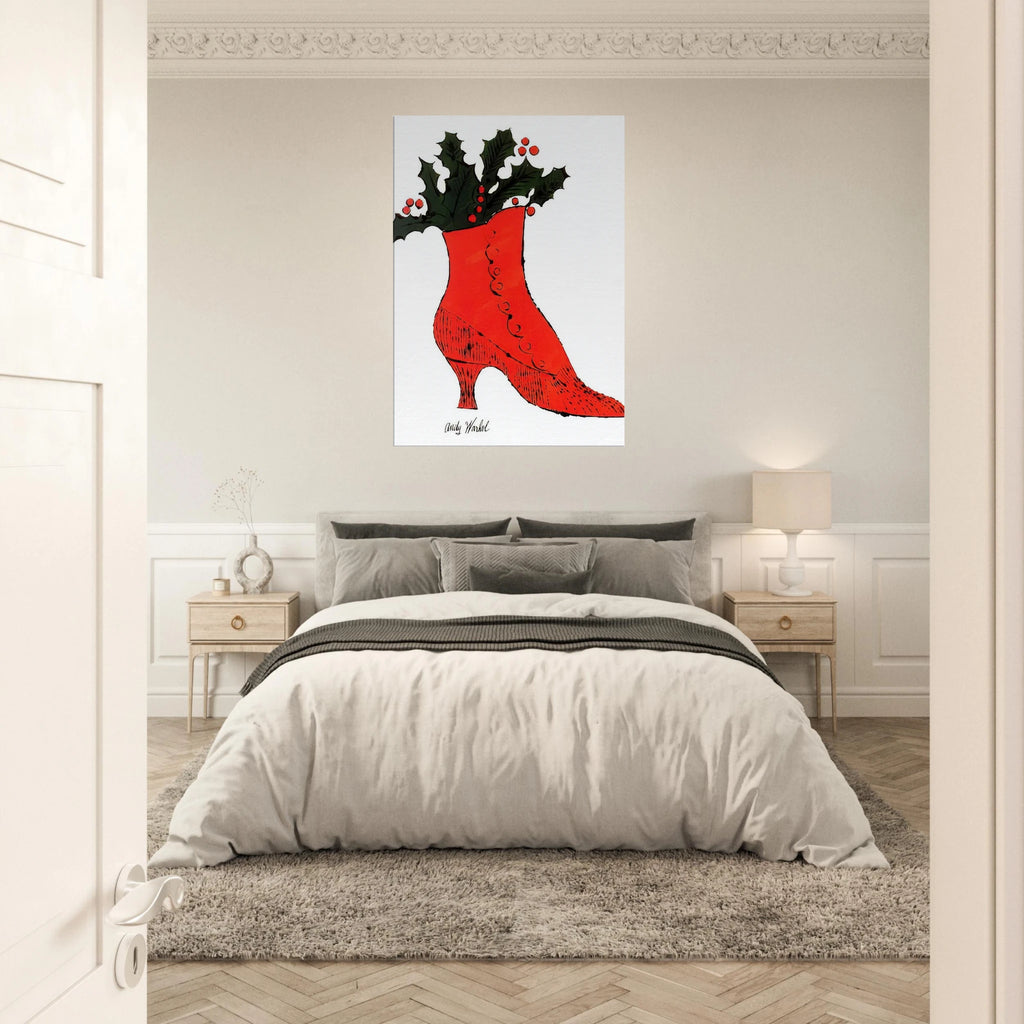 Untitled  red Boot Wit Holly  Canvas | Andy Warhol Canvas | Andy Warhol Prints