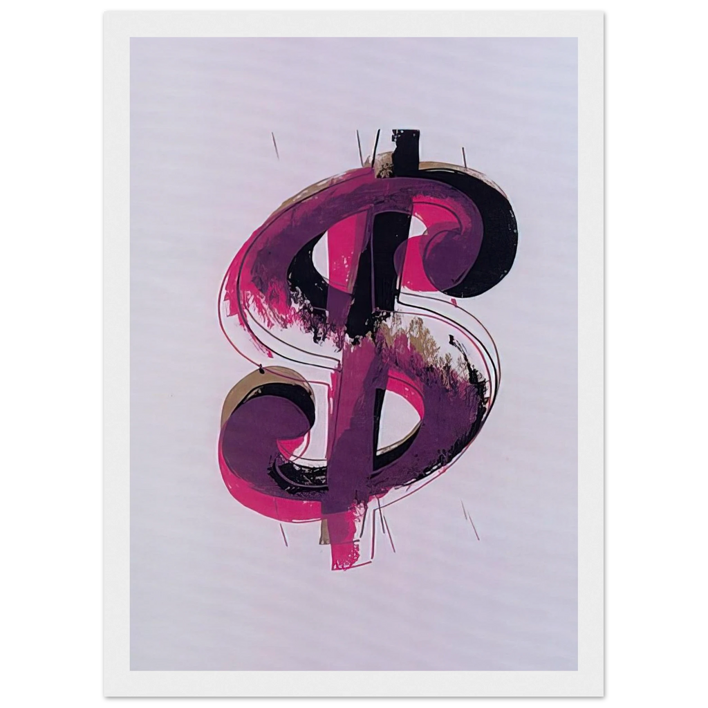 Paper Dollar Framed Poster | Andy Warhol Framed Prints Wall Art | Andy Warhol Prints